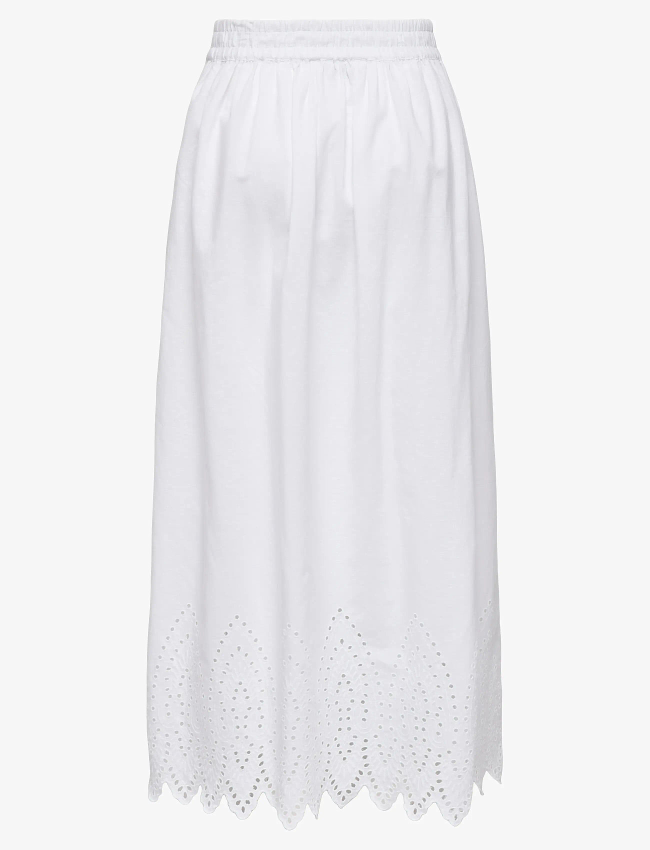 ONLY - ONLTULUM EMB MAXI SKIRT WVN - jupes longues - bright white - 1