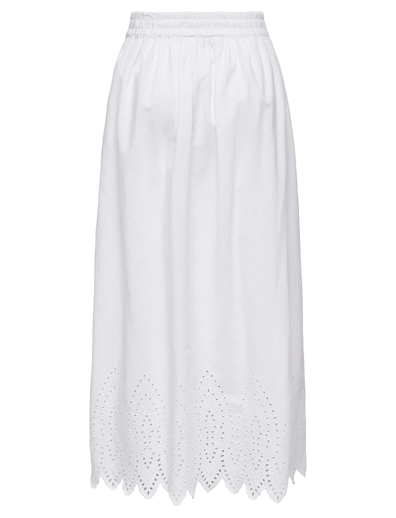 ONLY - ONLTULUM EMB MAXI SKIRT WVN - jupes longues - bright white - 1