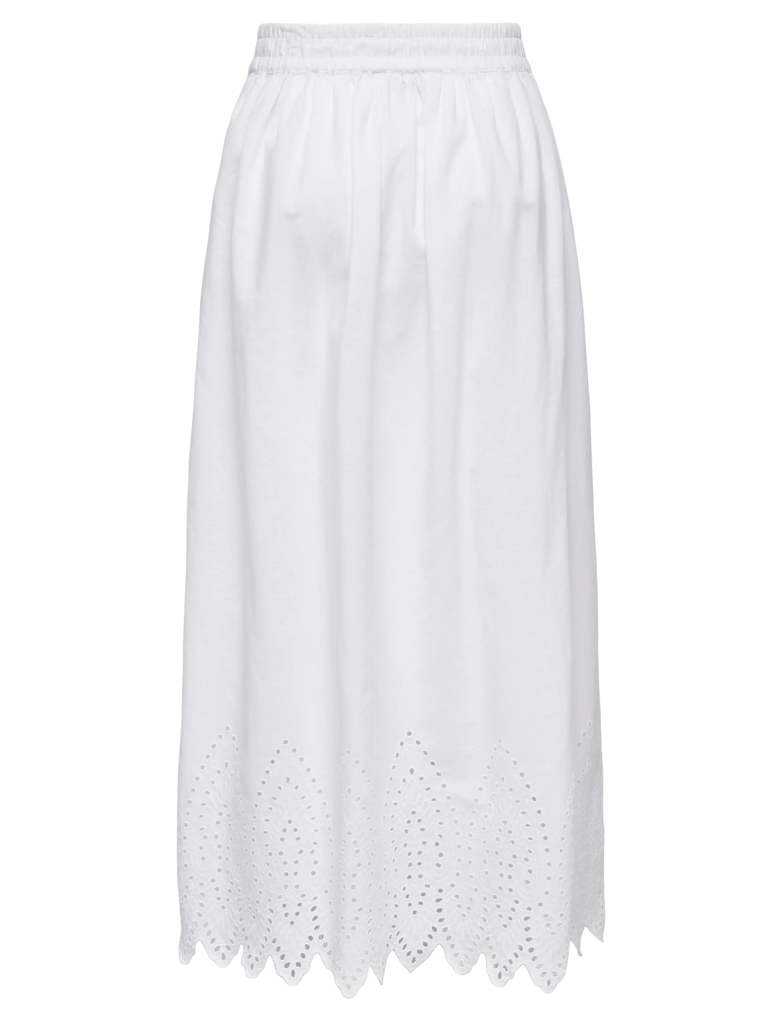 ONLY - ONLTULUM EMB MAXI SKIRT WVN - maxi nederdele - bright white - 1