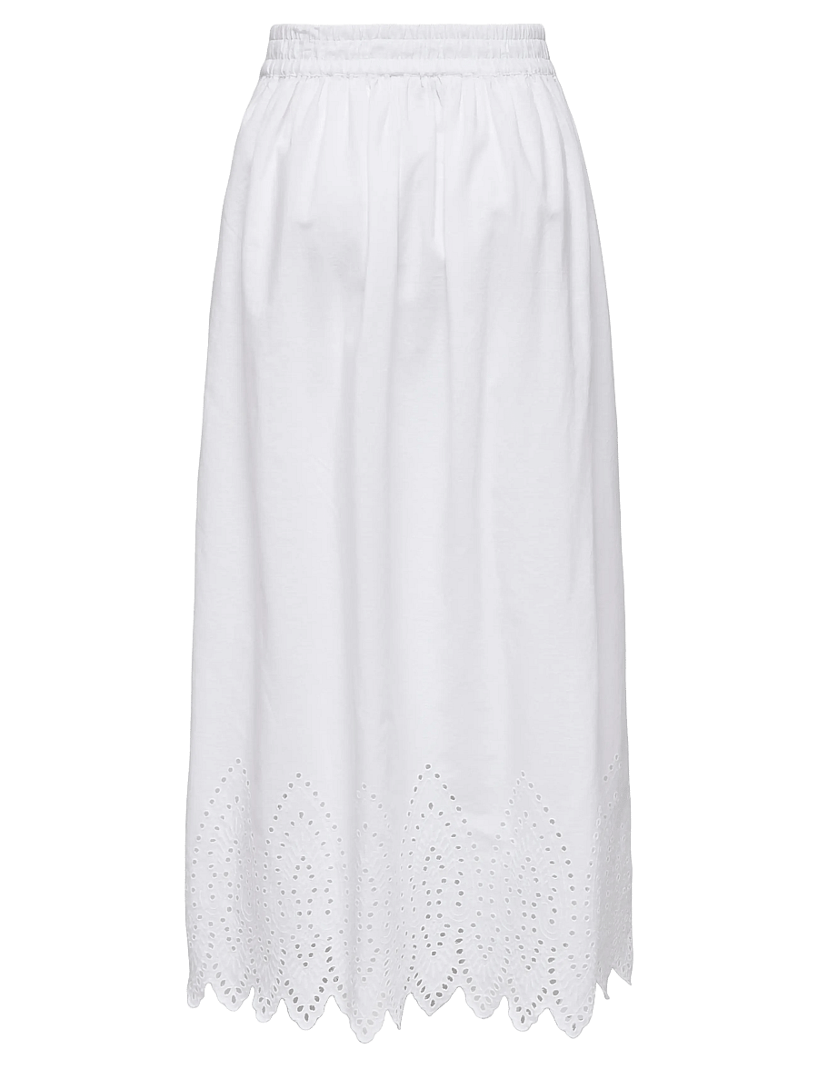 ONLY - ONLTULUM EMB MAXI SKIRT WVN - maxi röcke - bright white - 1