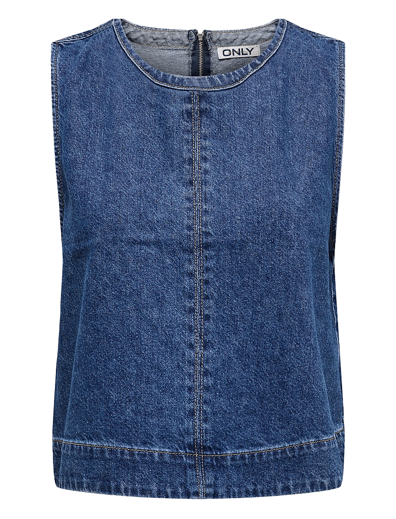 ONLY - ONLDORSI S/L TOP DNM SIK - denim-westen - medium blue denim - 1