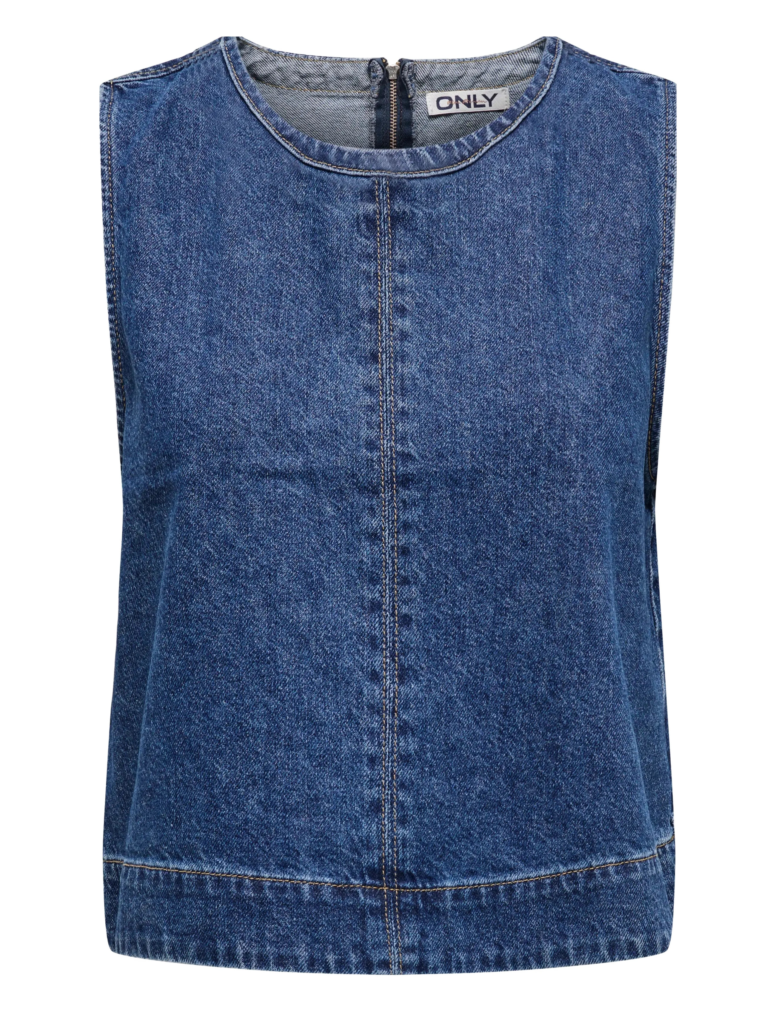 ONLY - ONLDORSI S/L TOP DNM SIK - medium blue denim - 1