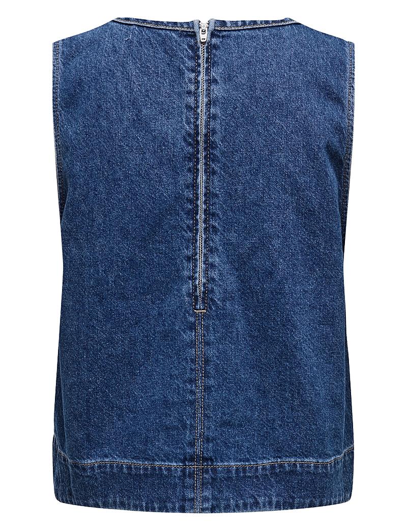 ONLY - ONLDORSI S/L TOP DNM SIK - denim-westen - medium blue denim - 2