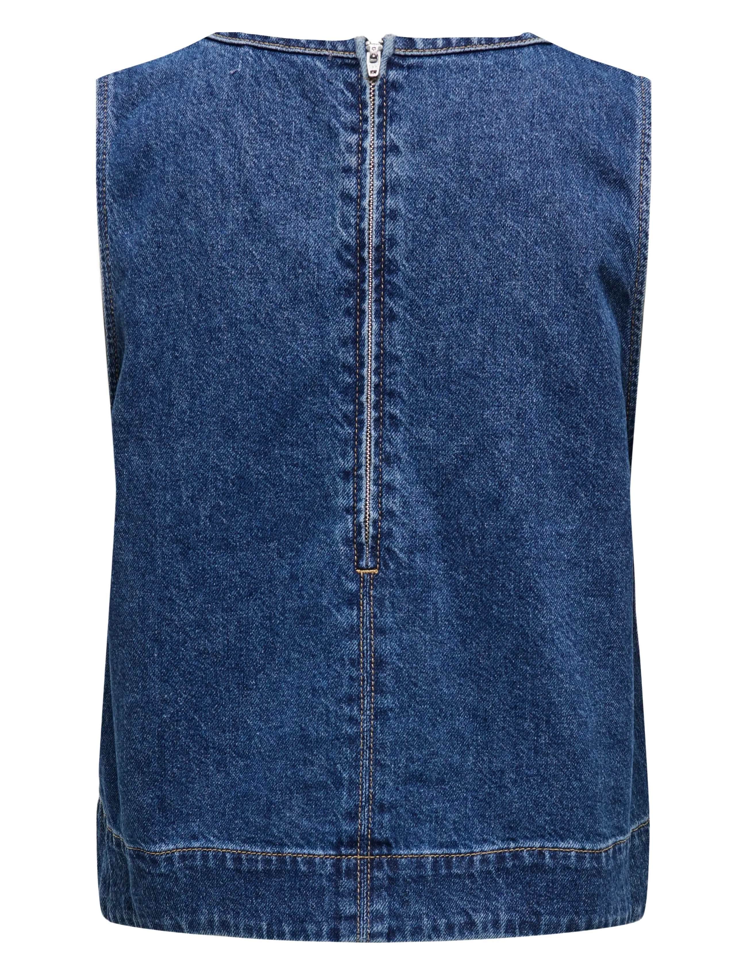 ONLY - ONLDORSI S/L TOP DNM SIK - medium blue denim - 2