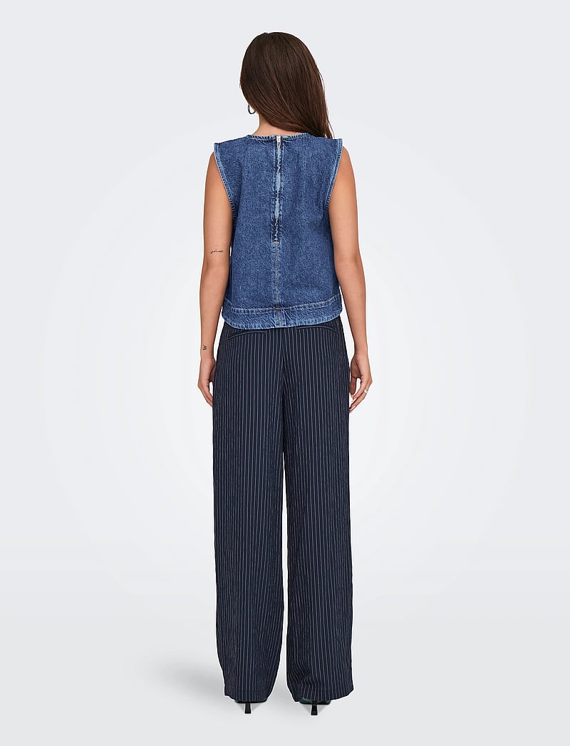 ONLY - ONLDORSI S/L TOP DNM SIK - denim-westen - medium blue denim - 3
