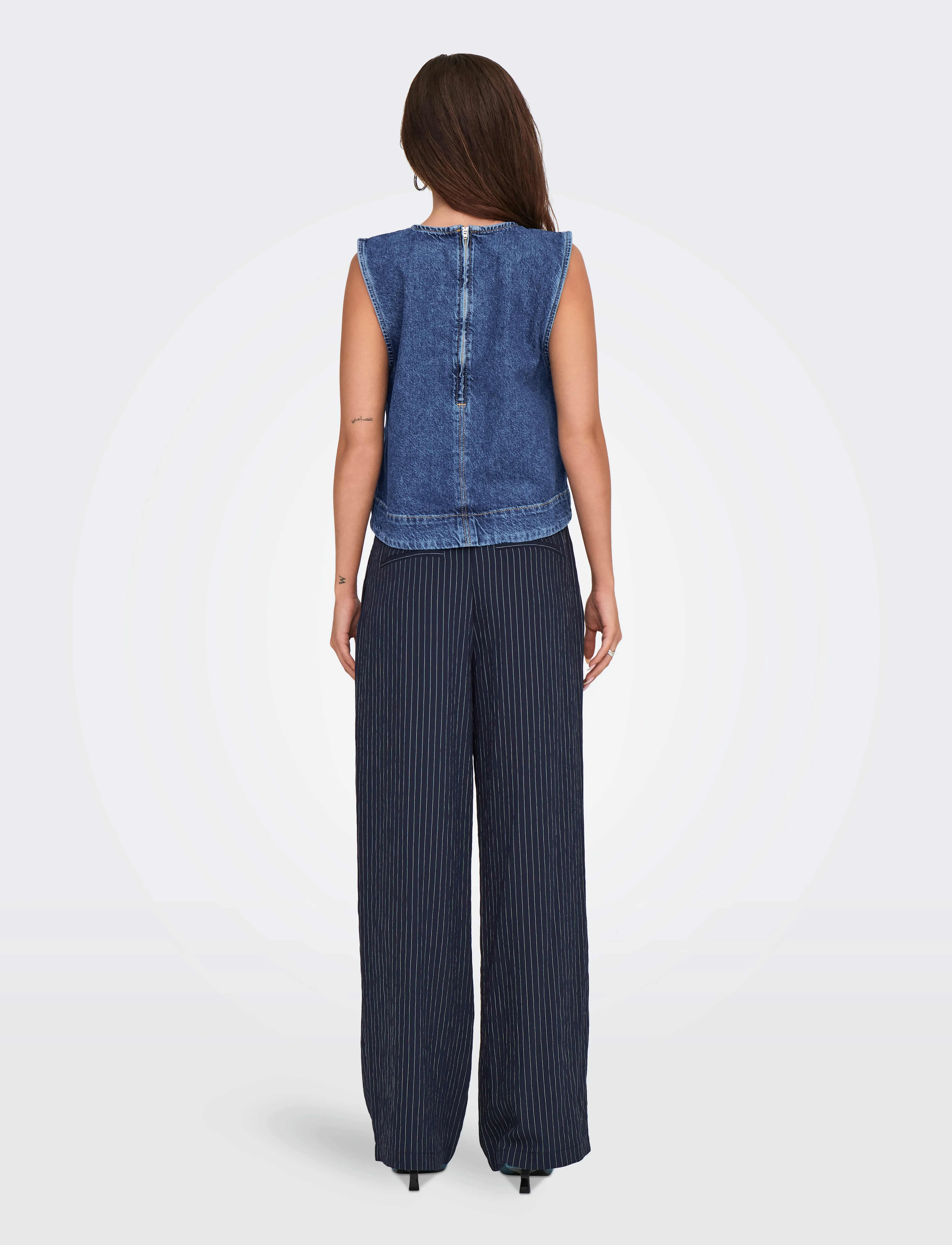 ONLY - ONLDORSI S/L TOP DNM SIK - medium blue denim - 3