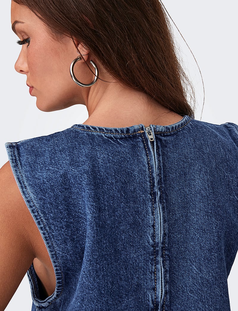 ONLY - ONLDORSI S/L TOP DNM SIK - denim-westen - medium blue denim - 5