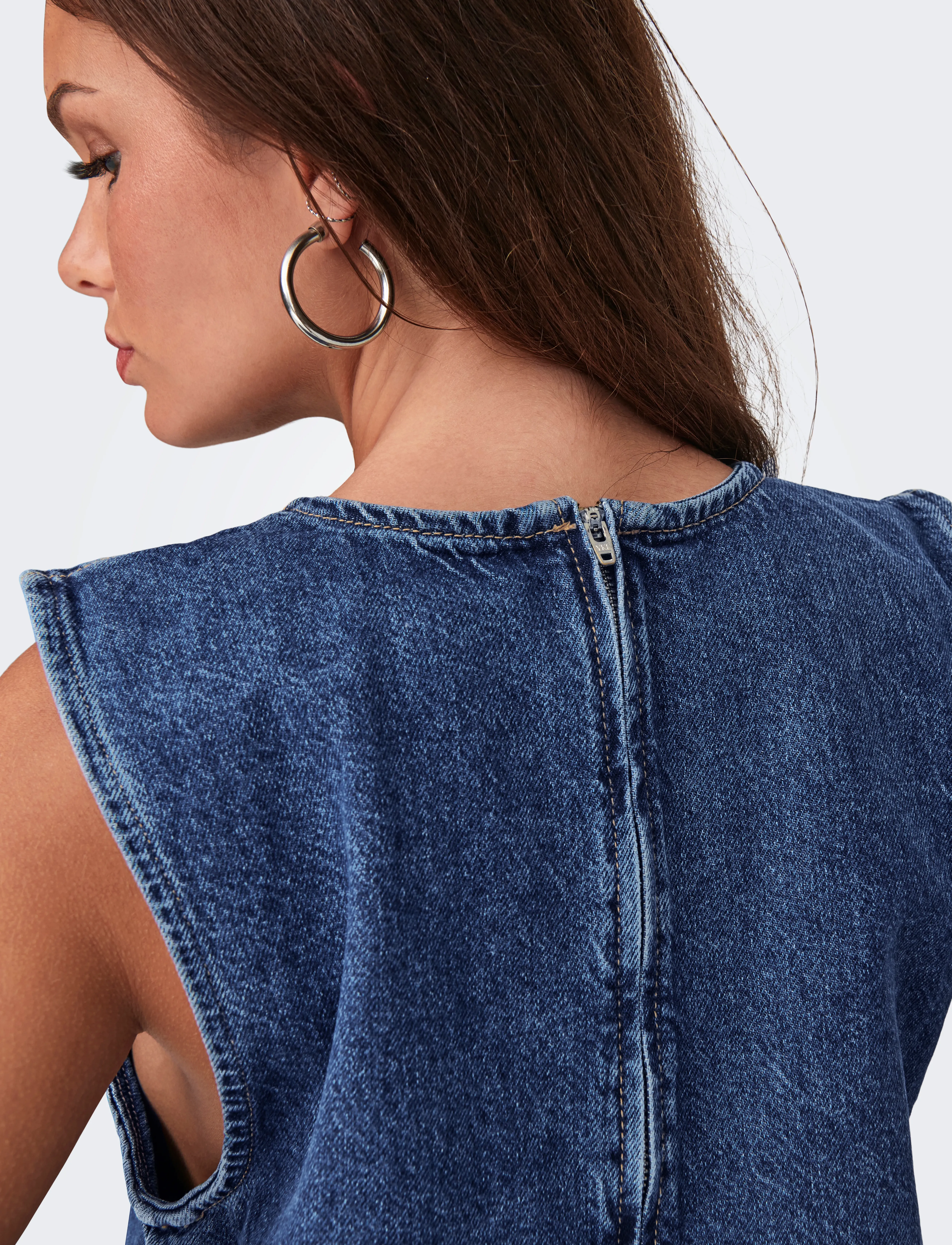 ONLY - ONLDORSI S/L TOP DNM SIK - medium blue denim - 5