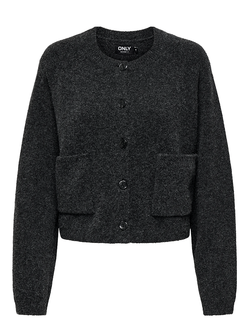 ONLY - ONLPIEMONTE L/S CARDIGAN KNT NOOS - cardigans - dark grey melange - 0