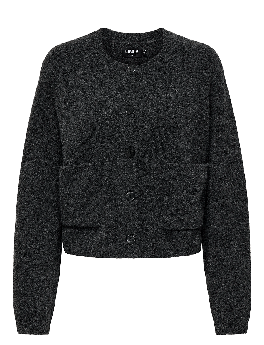 ONLY - ONLPIEMONTE L/S CARDIGAN KNT NOOS - strickjacken - dark grey melange - 0