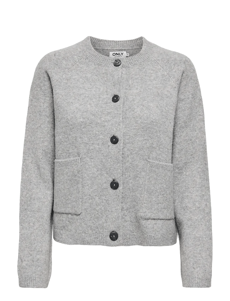 ONLY - ONLPIEMONTE L/S CARDIGAN KNT NOOS - cardigans - light grey melange - 1