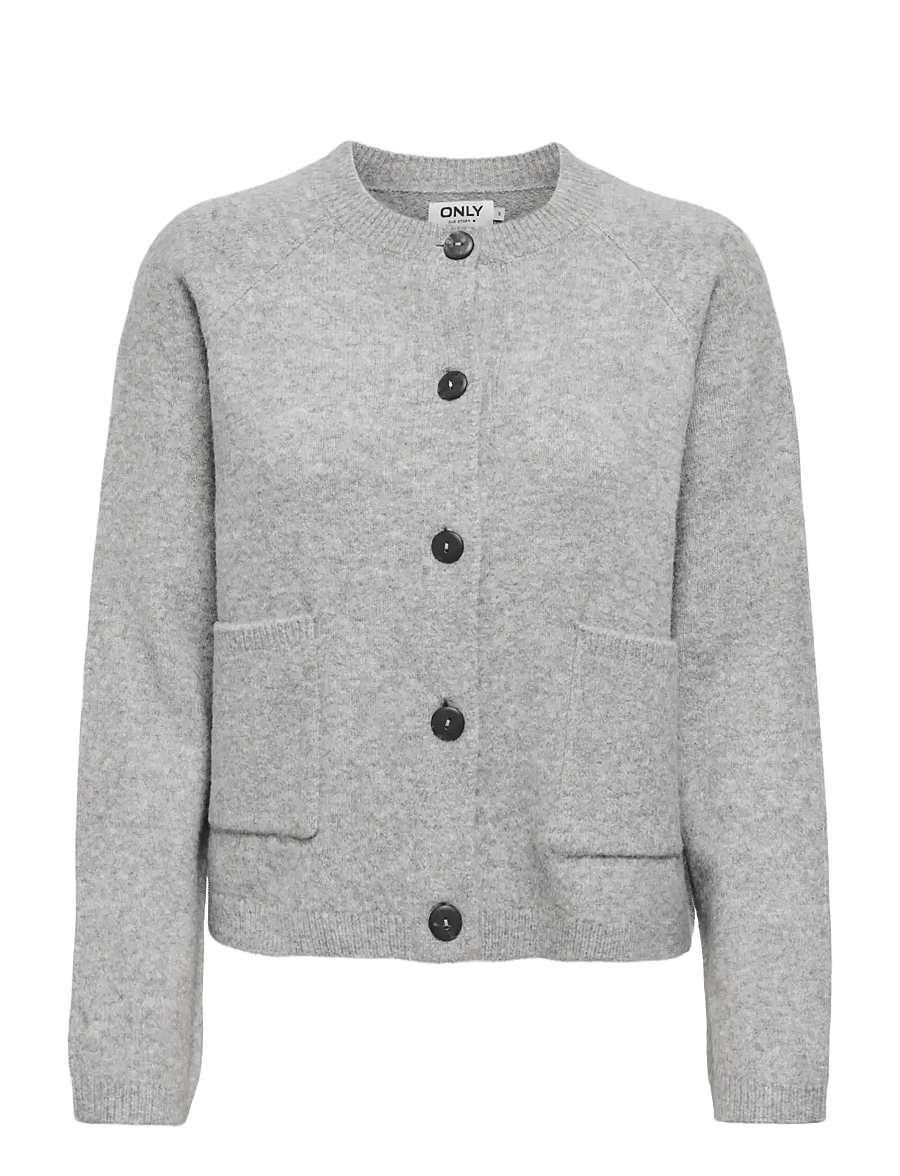 ONLY - ONLPIEMONTE L/S CARDIGAN KNT NOOS - cardigans - light grey melange - 1