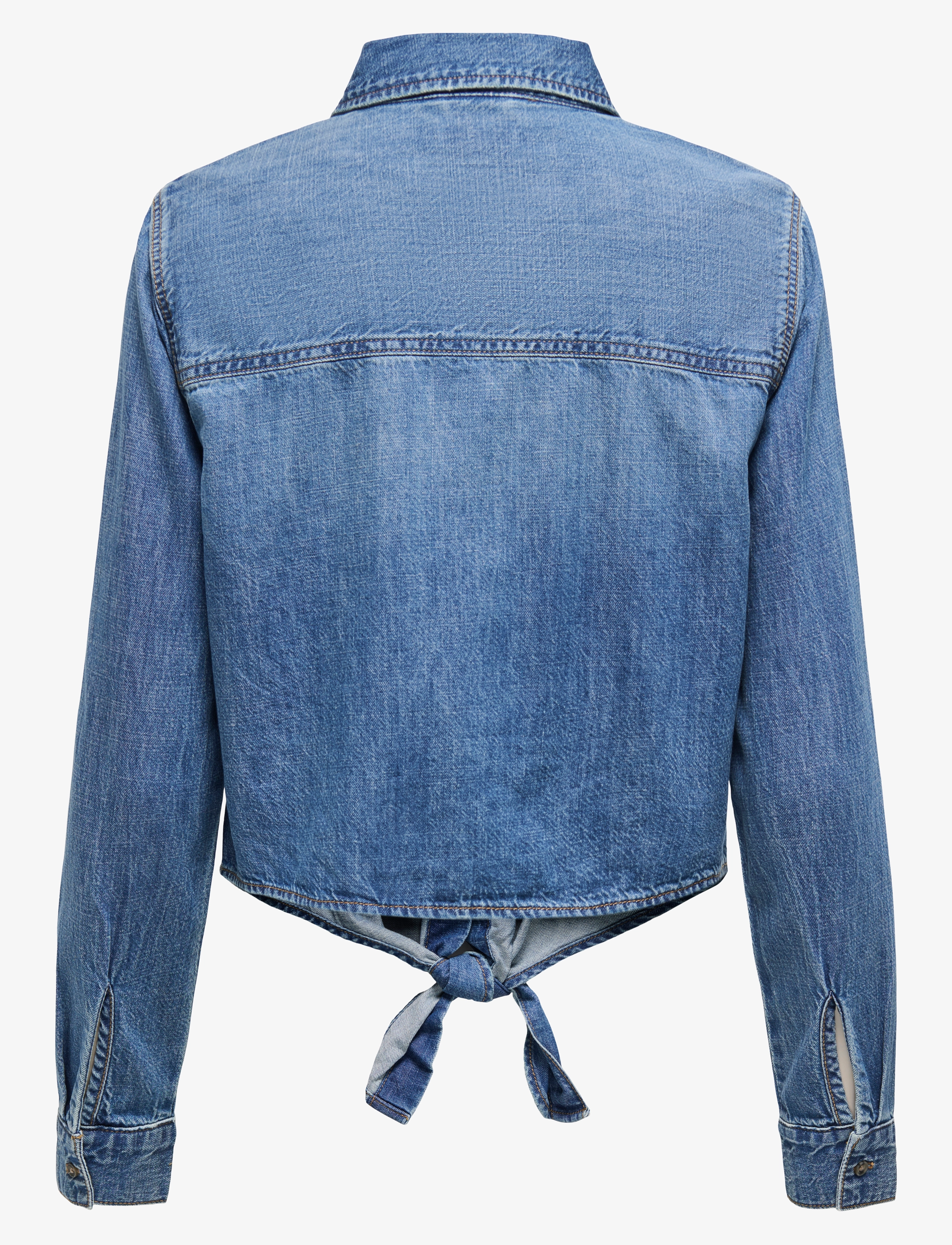 ONLY - -ONLSEVIGNY LECEY LS KNOT DNM SHIRT AKM - marškiniai ilgomis rankovėmis - medium blue denim - 2