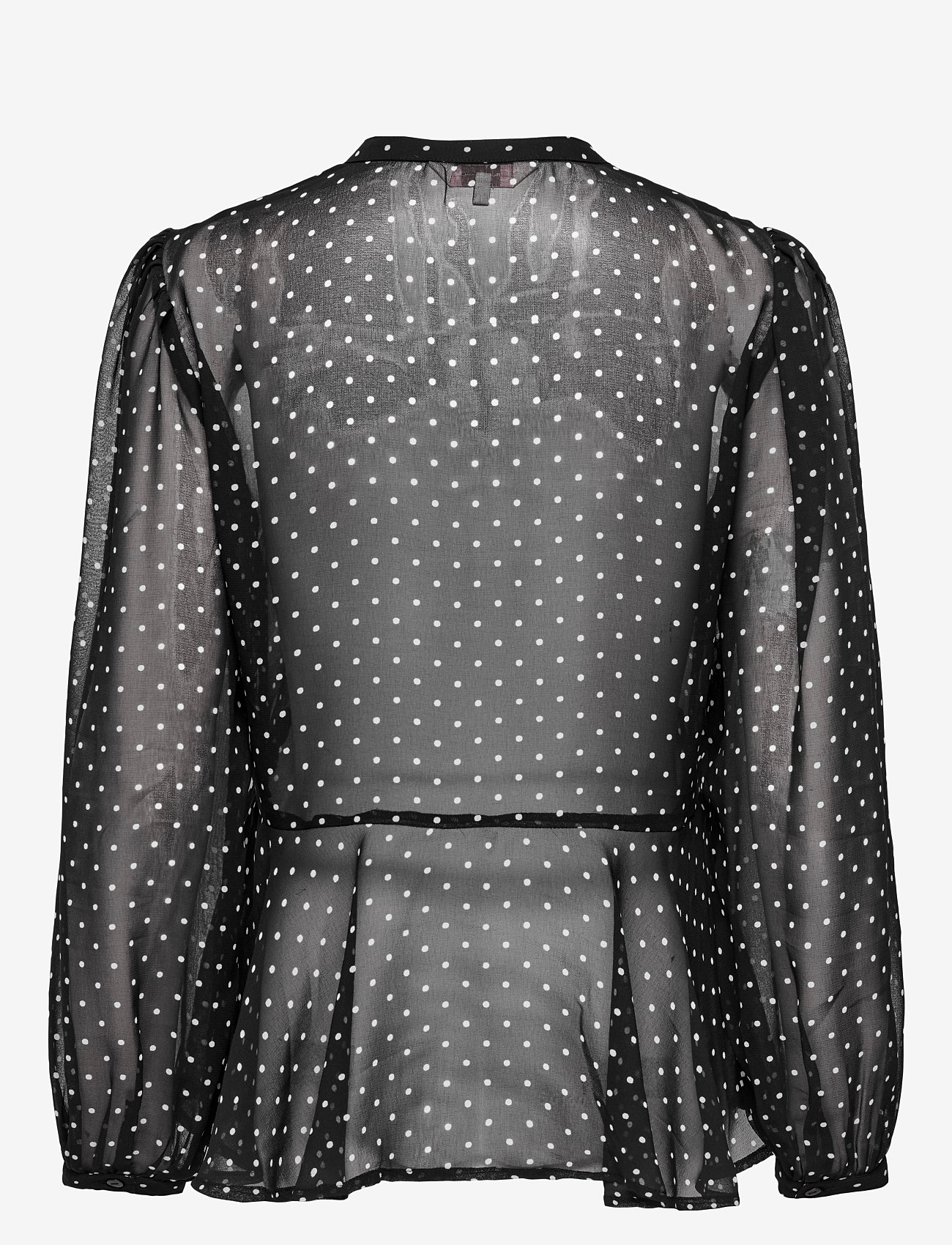 ONLY - ONLISABELLA LS STRING TOP WVN - langärmlige blusen - black - 1