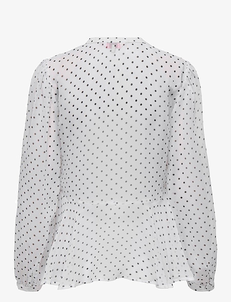 ONLY - ONLISABELLA LS STRING TOP WVN - blūzes ar garām piedurknēm - white - 1