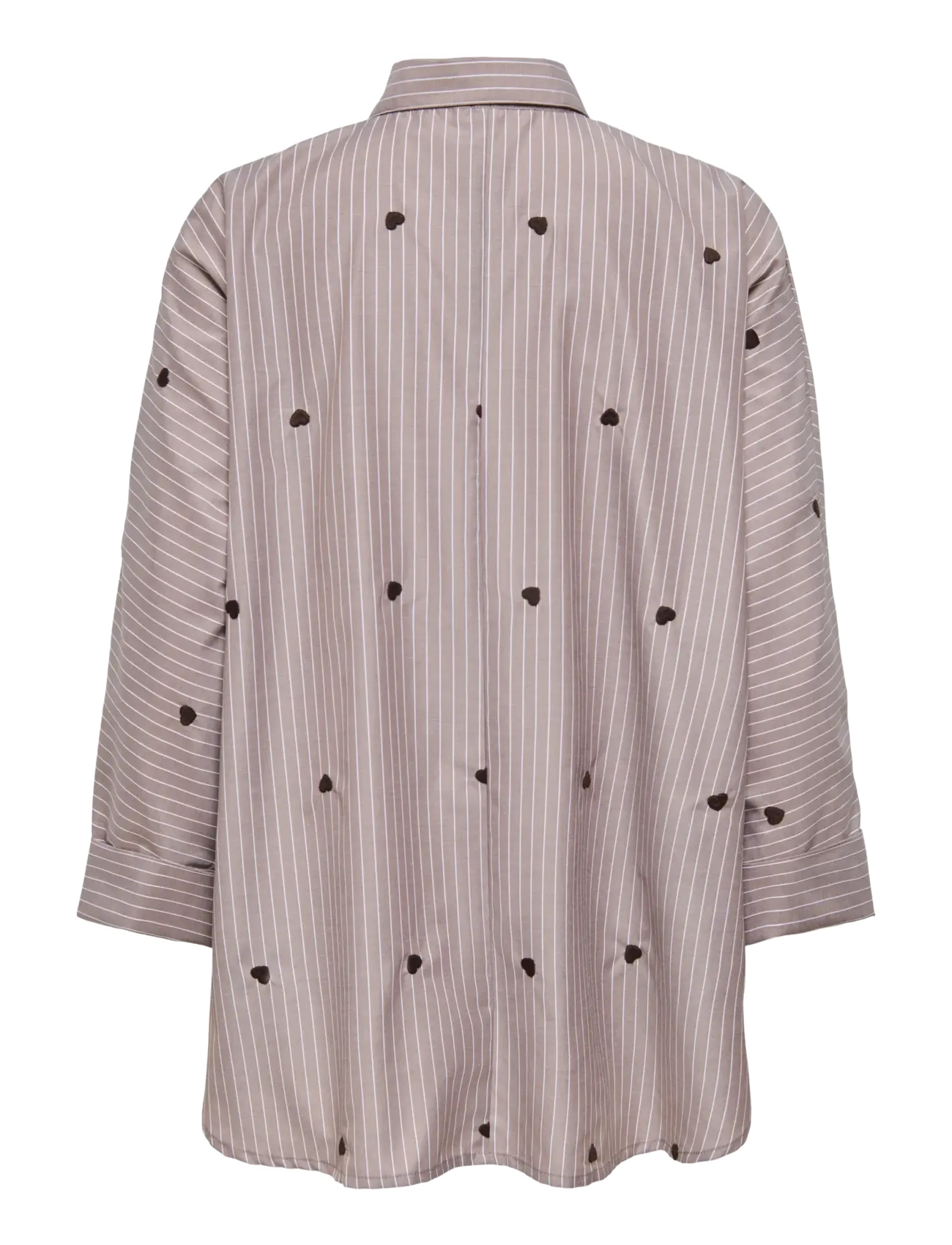 ONLY - ONLNEW LINA GRACE STR EMB SHIRT NOOS WVN - long-sleeved shirts - coffee bean - 2