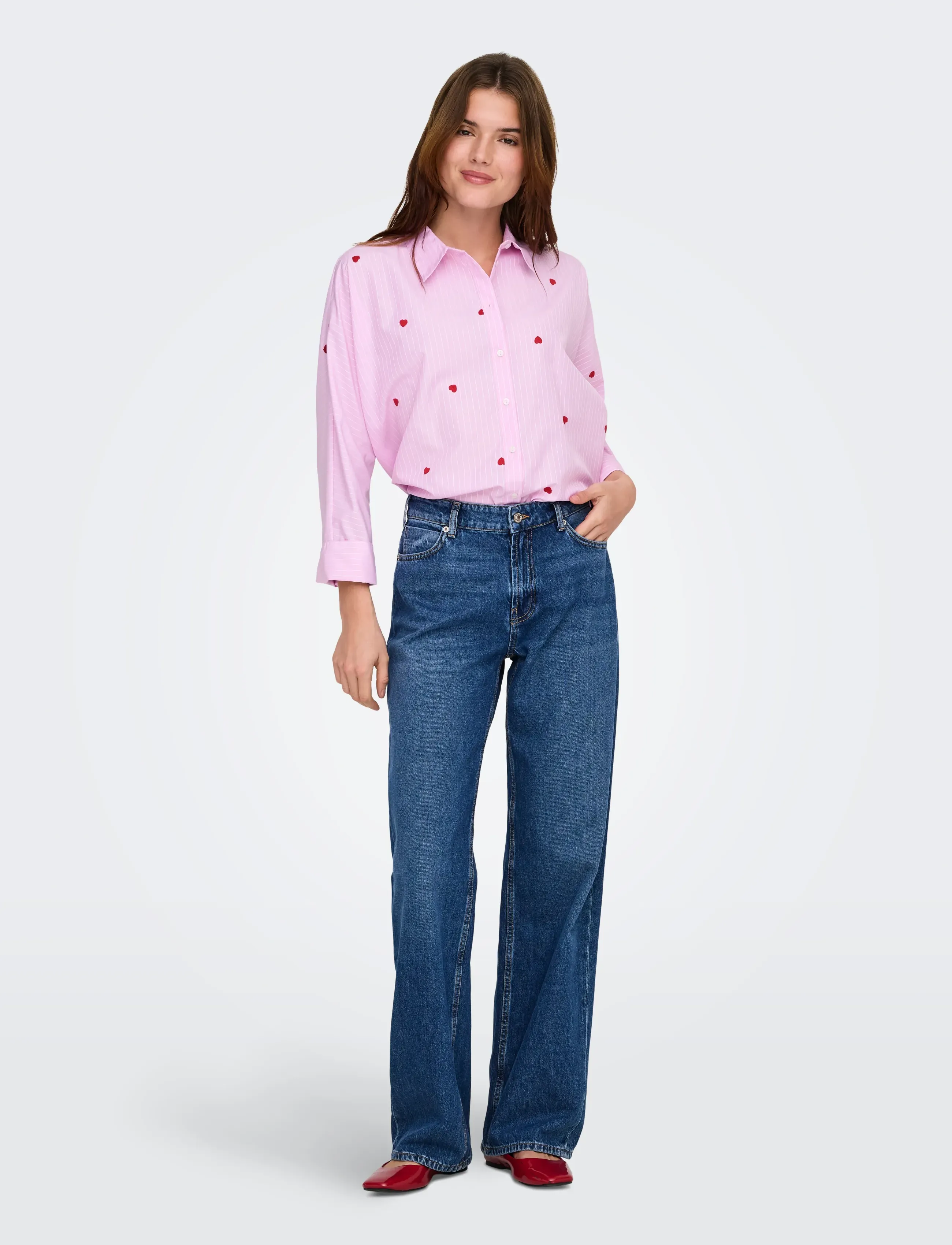 ONLY - ONLNEW LINA GRACE STR EMB SHIRT NOOS WVN - long-sleeved shirts - lilac sachet - 3