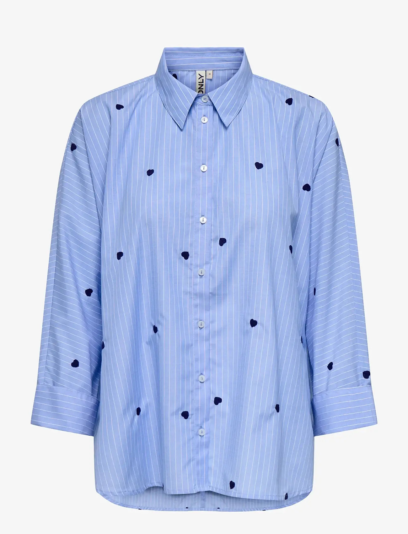 ONLY - ONLNEW LINA GRACE STR EMB SHIRT NOOS WVN - koszule z długimi rękawami - moonlight blue - 1