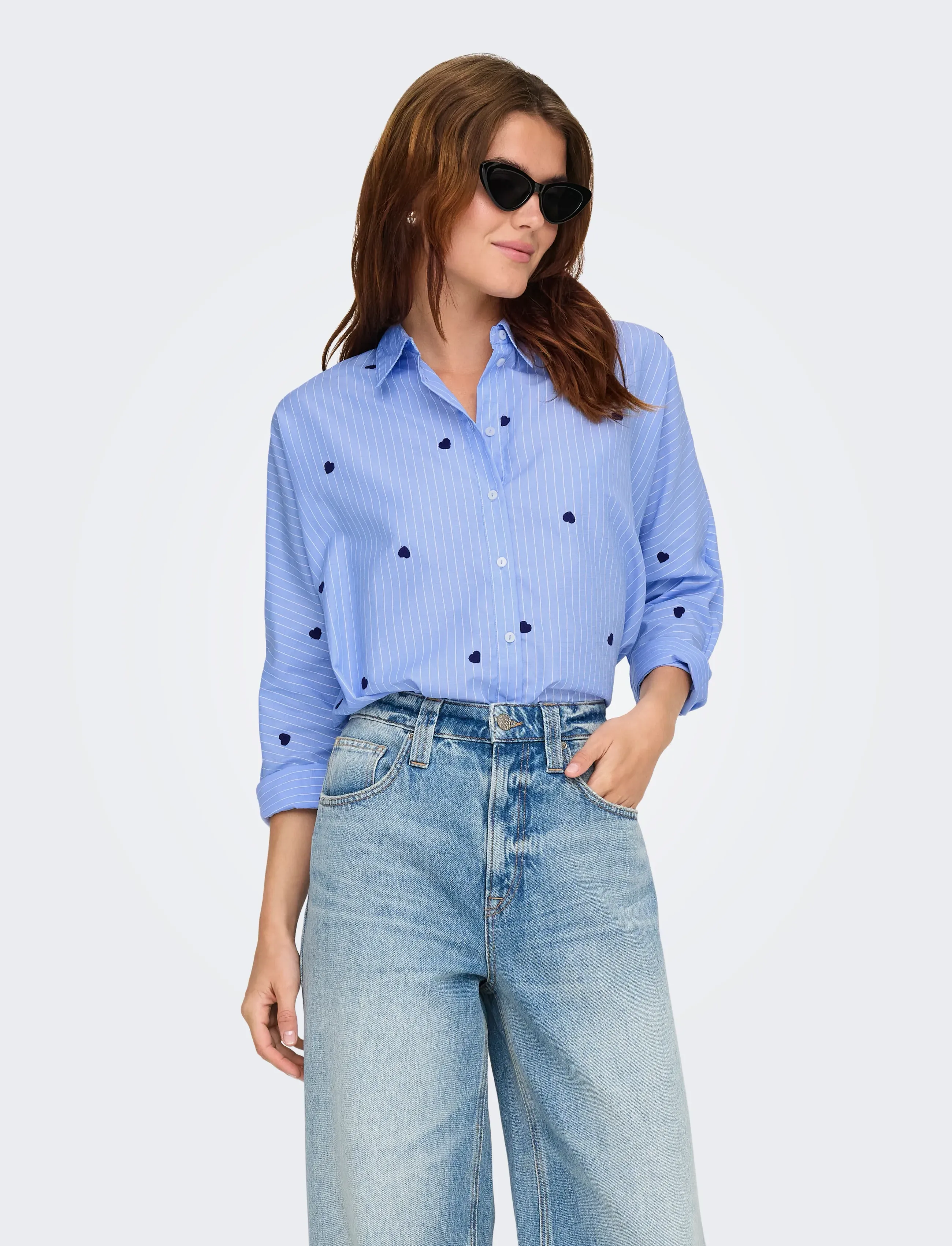 ONLY ONLNEW LINA GRACE STR EMB SHIRT NOOS WVN - Hemden - MOONLIGHT BLUE / blue