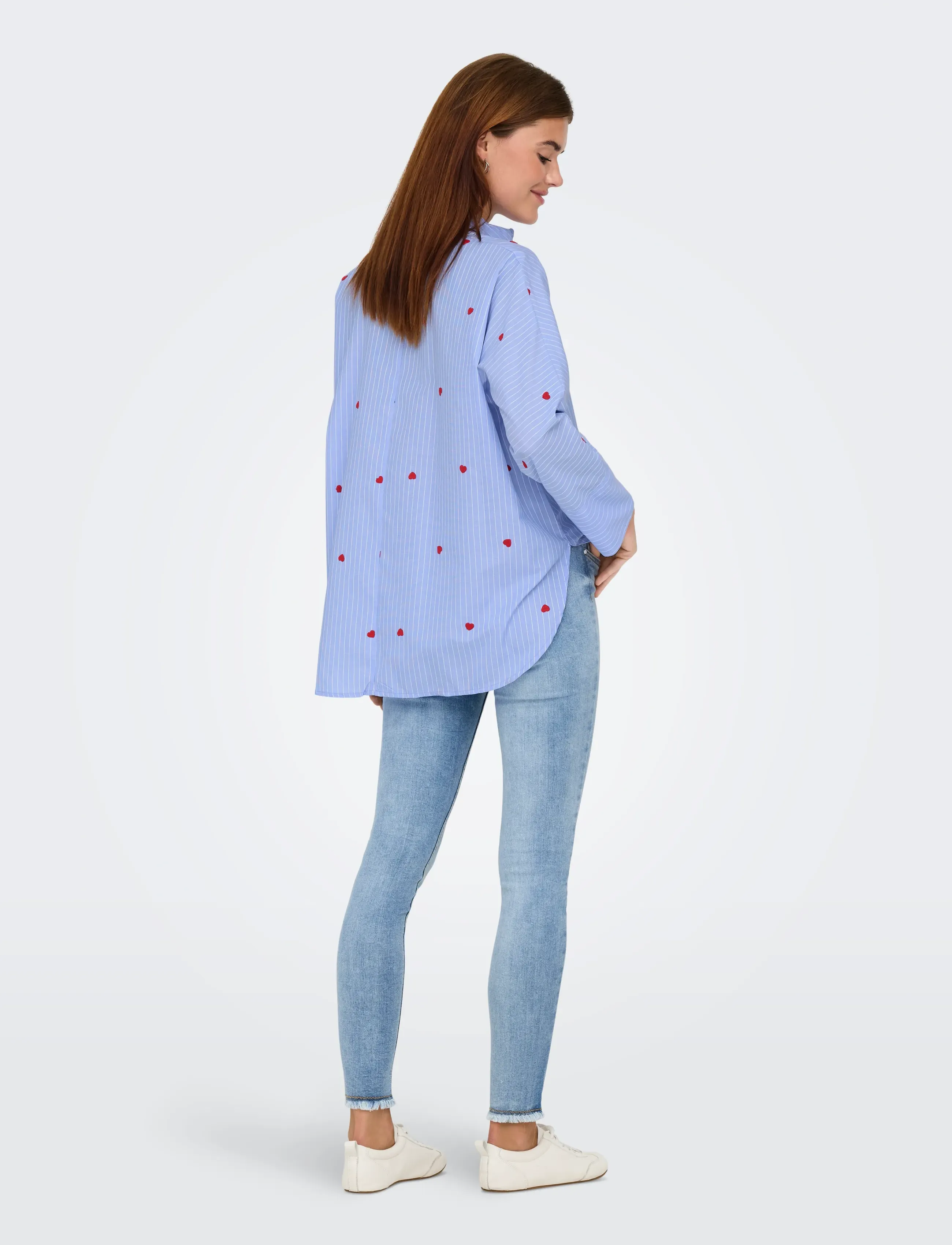 ONLY - ONLNEW LINA GRACE STR EMB SHIRT NOOS WVN - långärmade skjortor - moonlight blue - 3