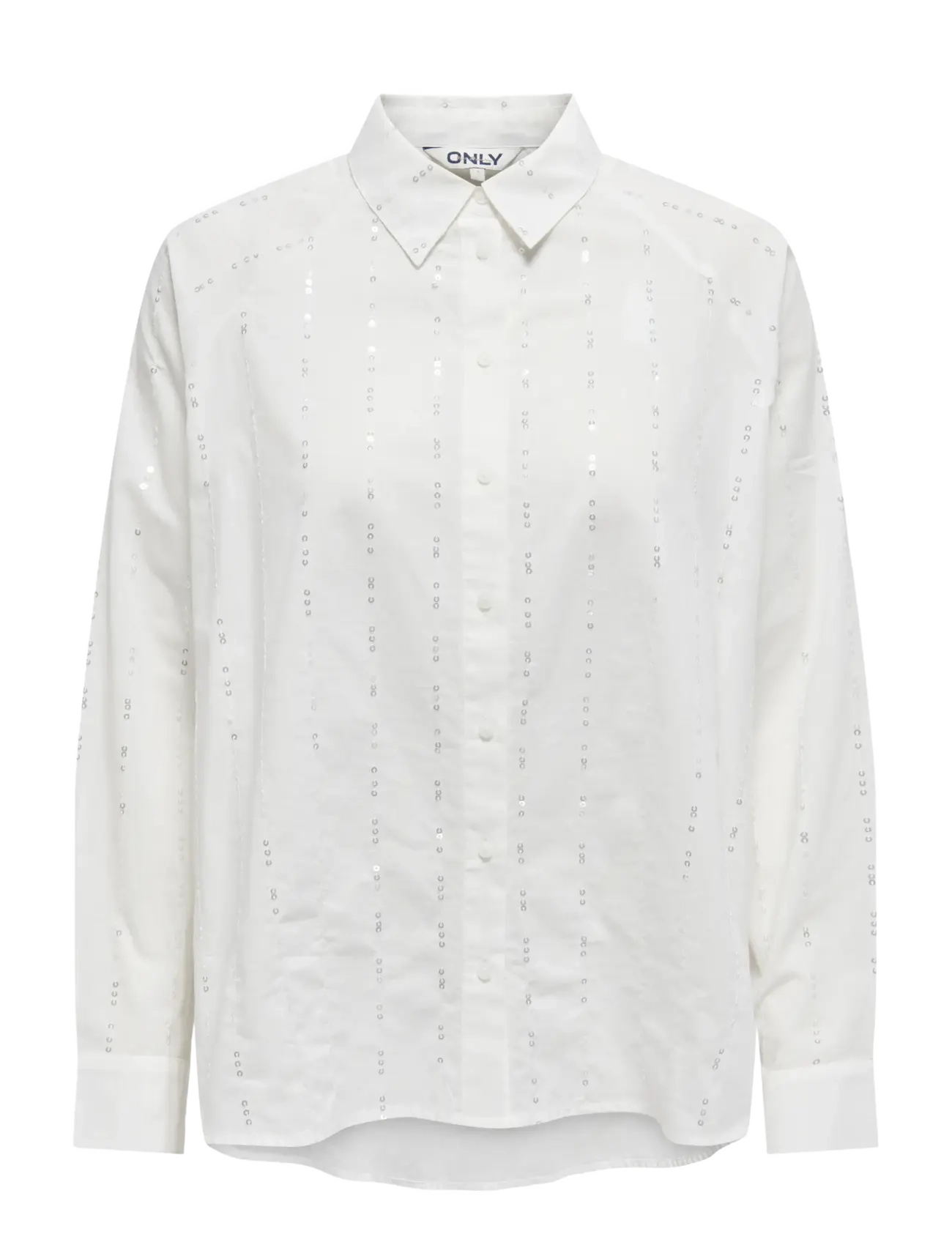 ONLY ONLMINNA GRACE LS DETAIL SHIRT WVN - Igapäevane stiil - CLOUD DANCER / white