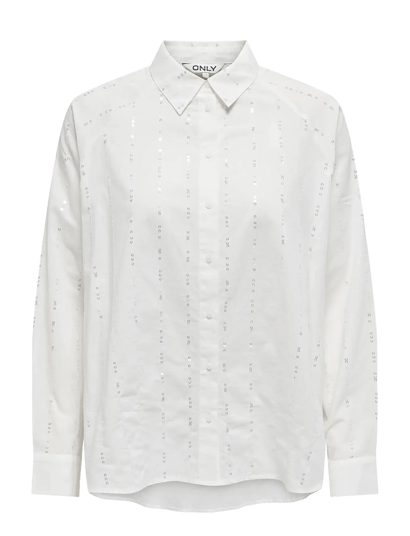 ONLY - ONLMINNA GRACE LS DETAIL SHIRT WVN - langærmede skjorter - cloud dancer - 1