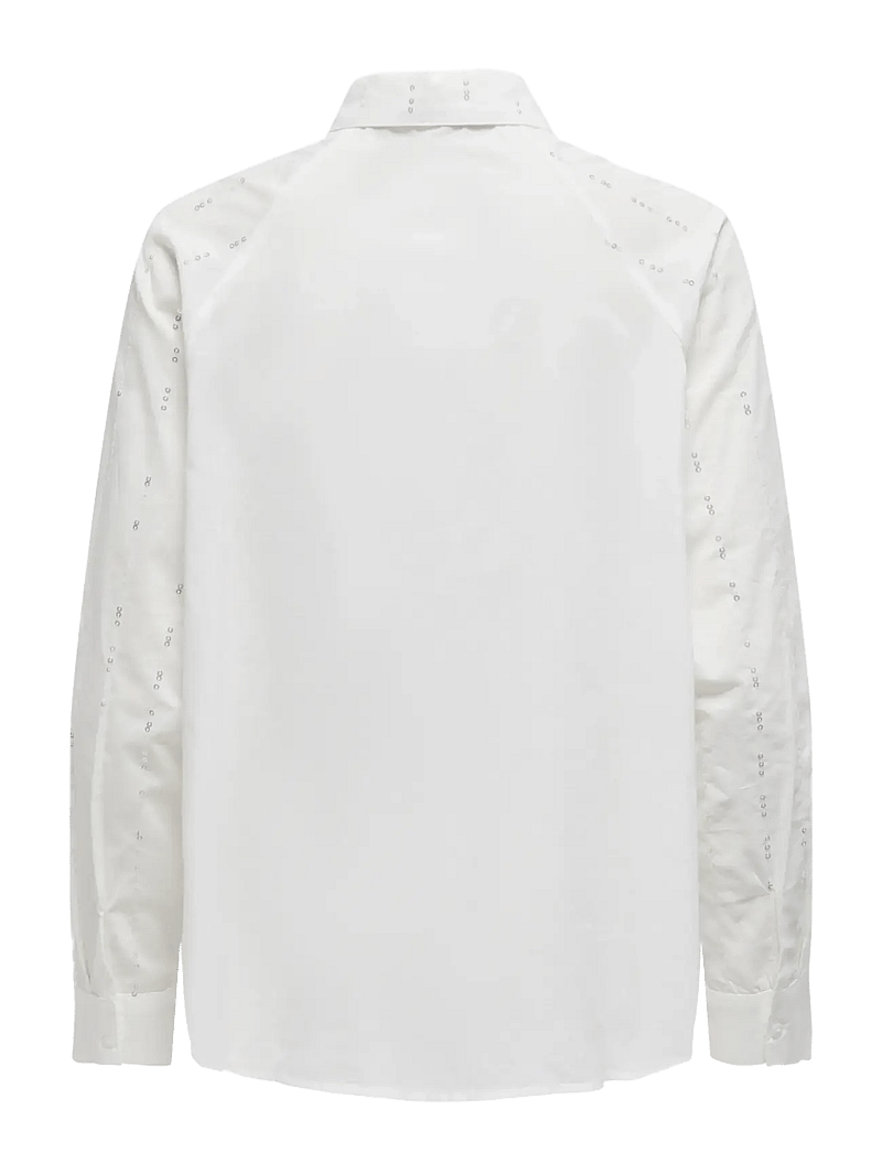ONLY - ONLMINNA GRACE LS DETAIL SHIRT WVN - langærmede skjorter - cloud dancer - 2