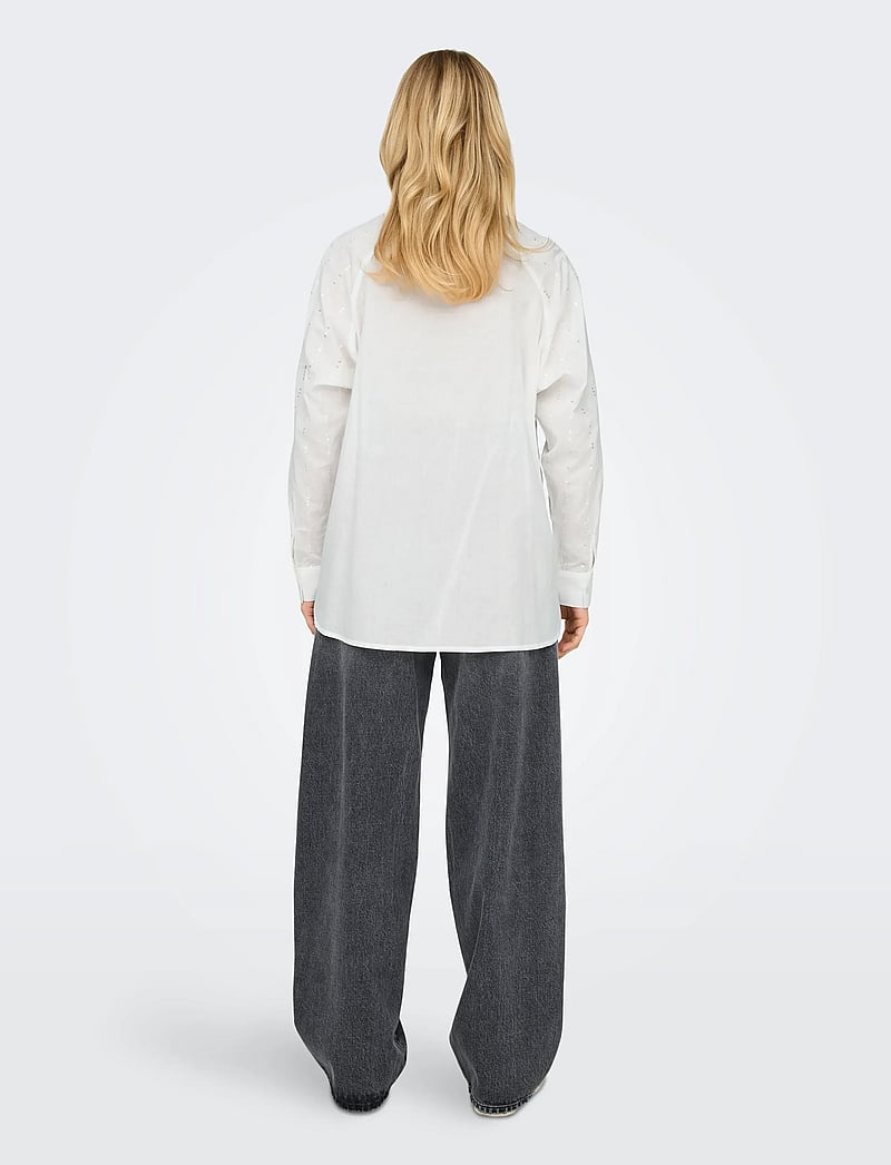 ONLY - ONLMINNA GRACE LS DETAIL SHIRT WVN - langærmede skjorter - cloud dancer - 3