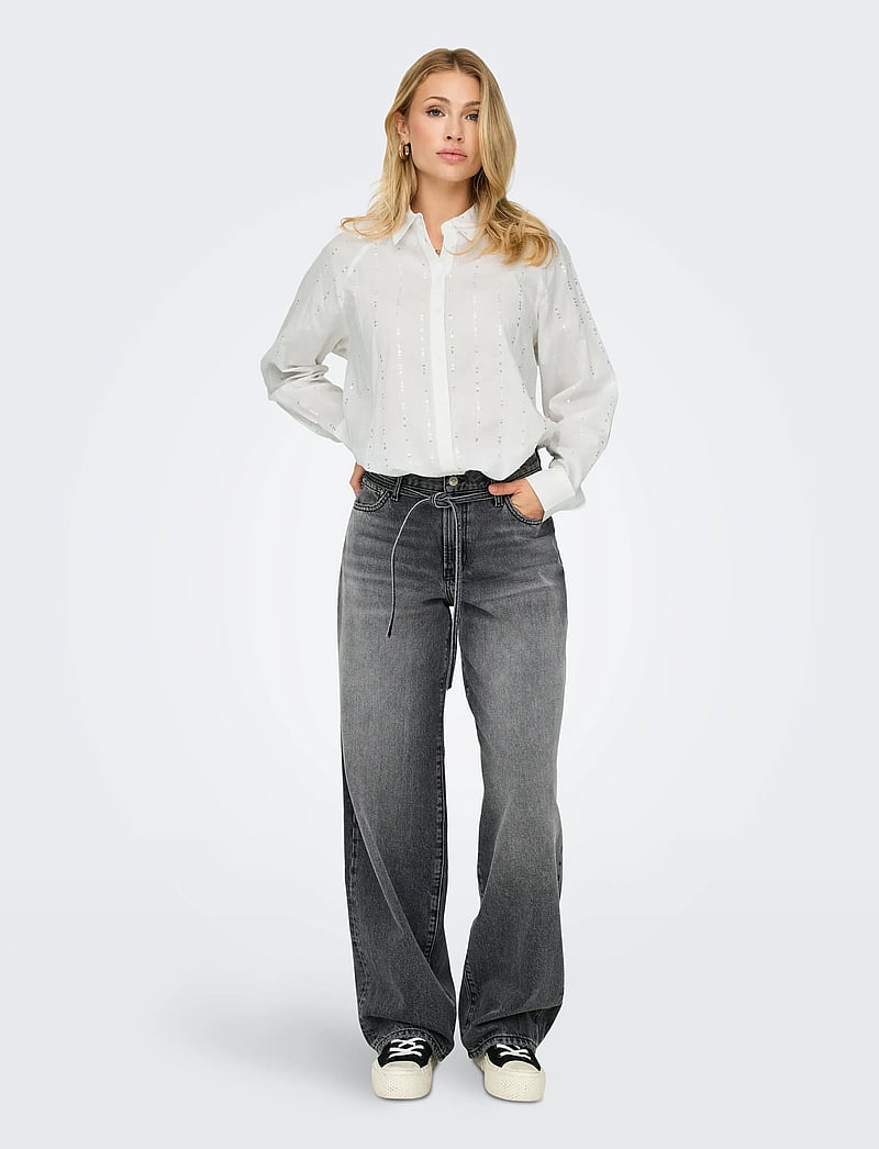 ONLY - ONLMINNA GRACE LS DETAIL SHIRT WVN - langærmede skjorter - cloud dancer - 4