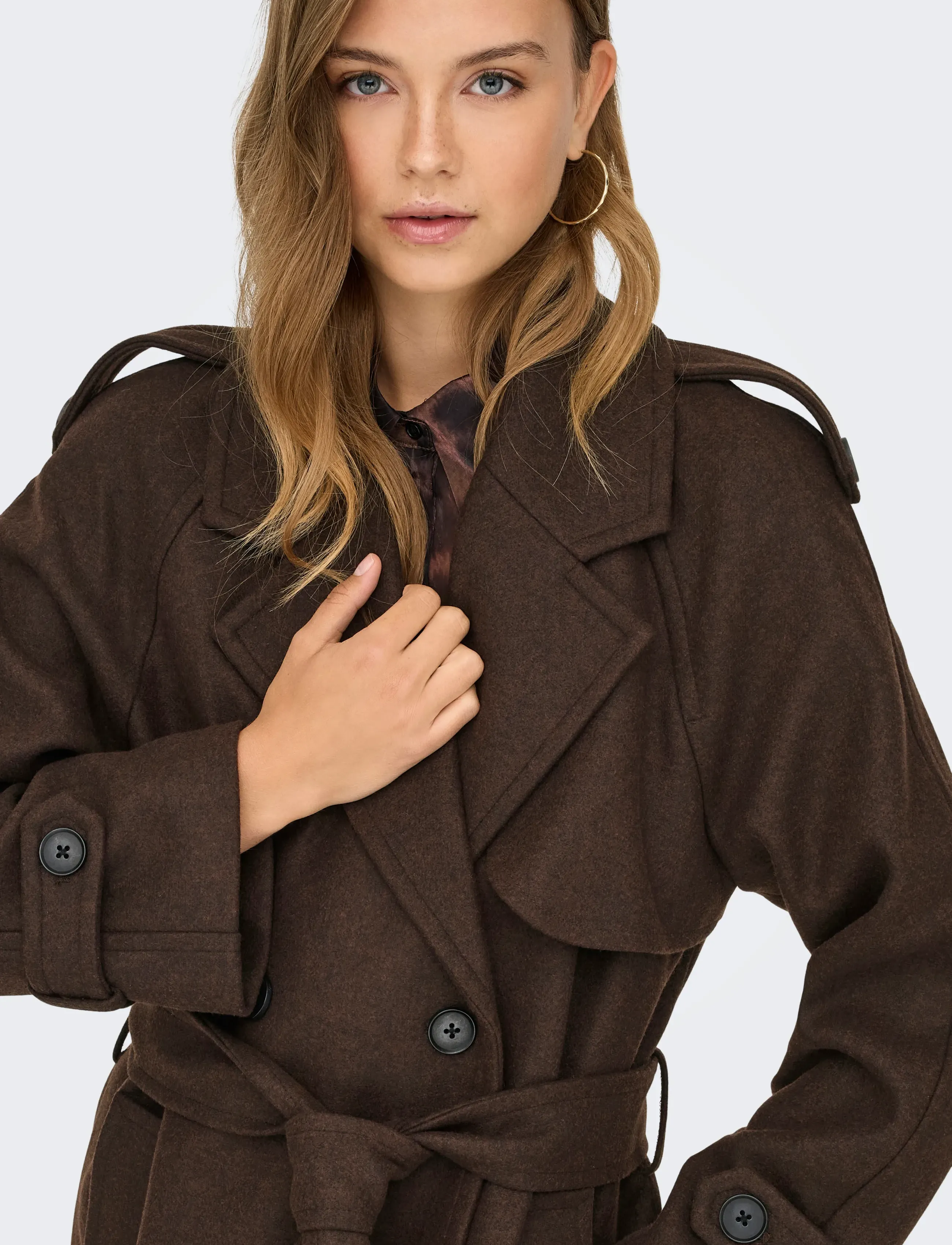 ONLY Onldear-Trillion Long Belt Coat Pnt Noos kappor & rockar dam – bild 6