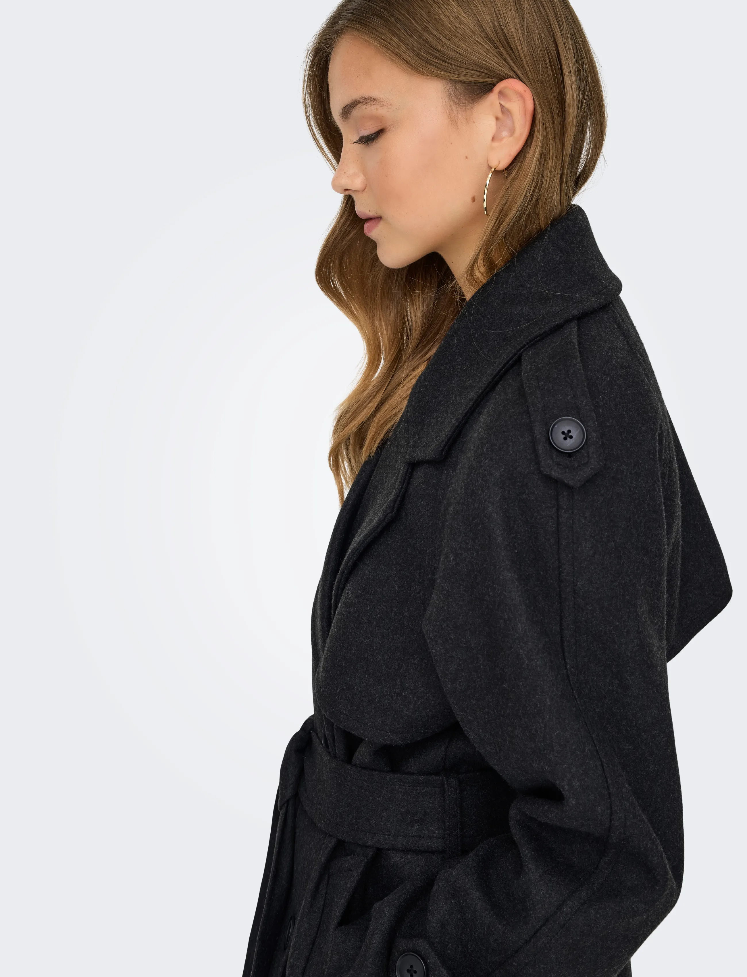 ONLY Onldear-Trillion Long Belt Coat Pnt Noos kappor & rockar dam – bild 6