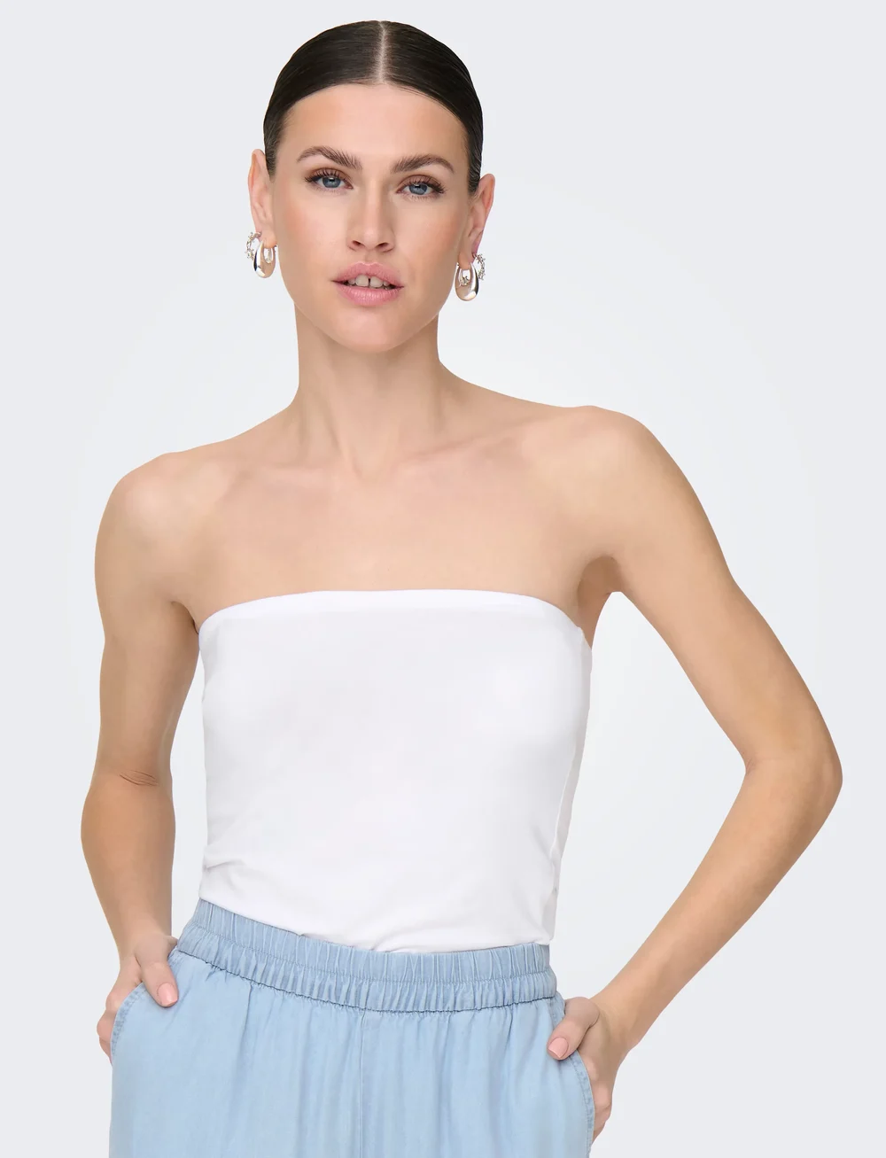 ONLY - ONLLIVE LOVE LIFE TUBE TOP JRS - Ärmellose tops - white - 5