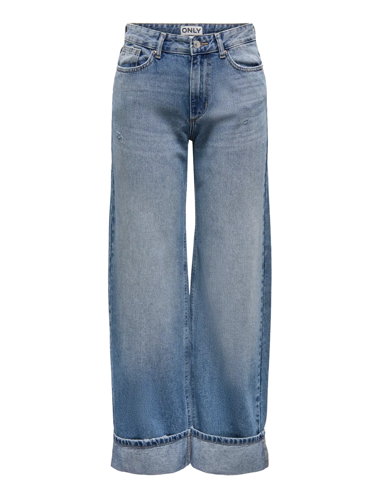 ONLY - ONLELLA MW WIDE FOLD UP DNM TAI519 NOOS - medium blue denim - 1