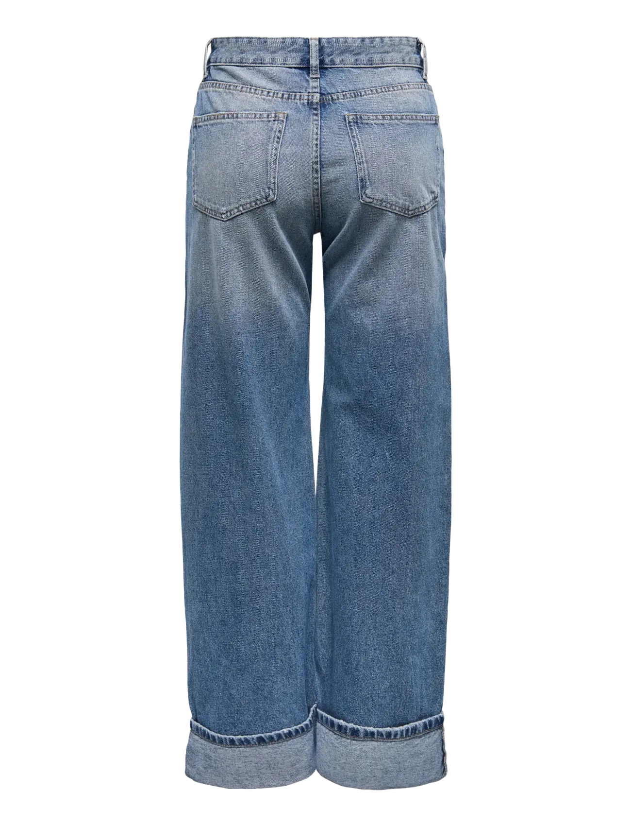 ONLY - ONLELLA MW WIDE FOLD UP DNM TAI519 NOOS - medium blue denim - 2
