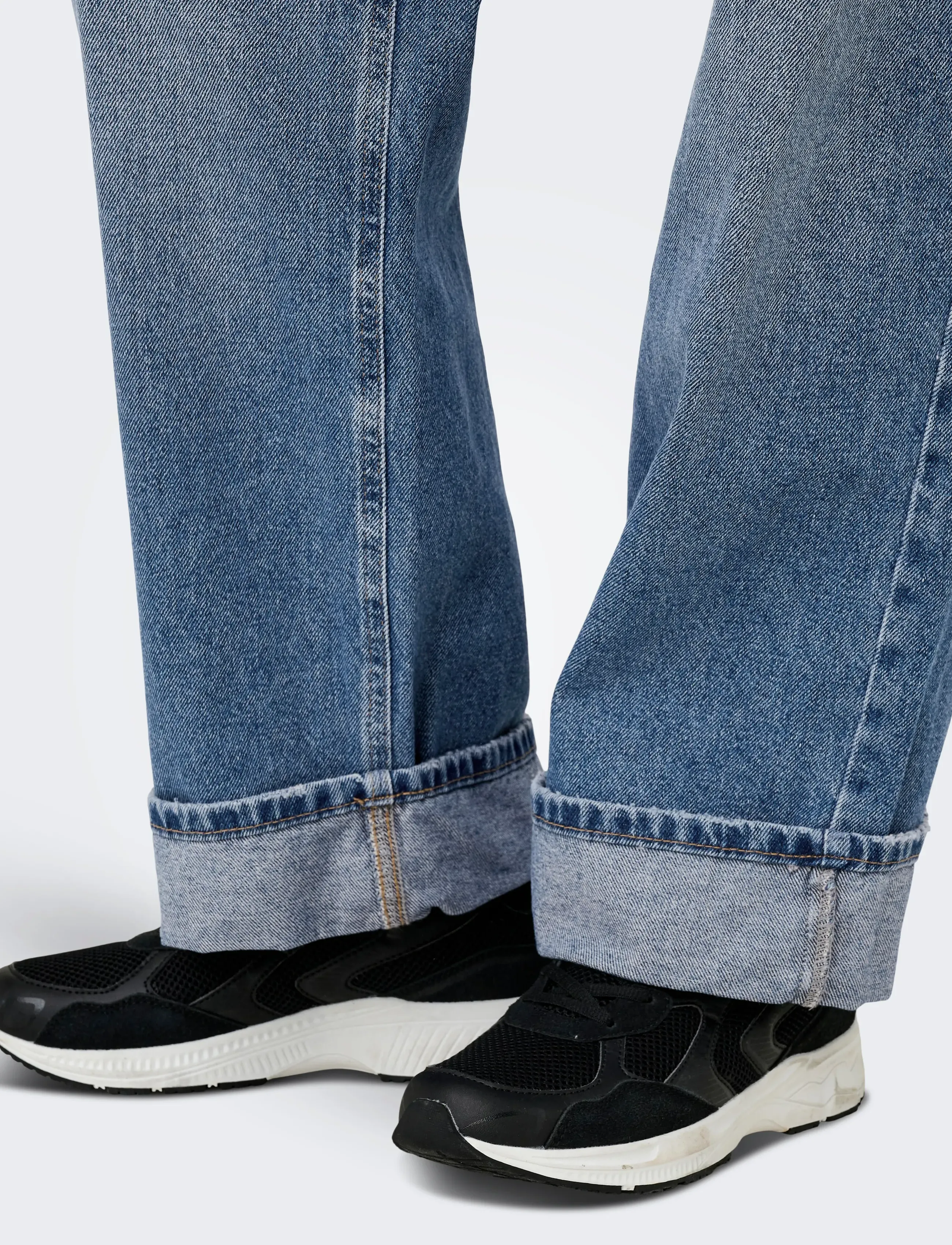 ONLY - ONLELLA MW WIDE FOLD UP DNM TAI519 NOOS - medium blue denim - 5