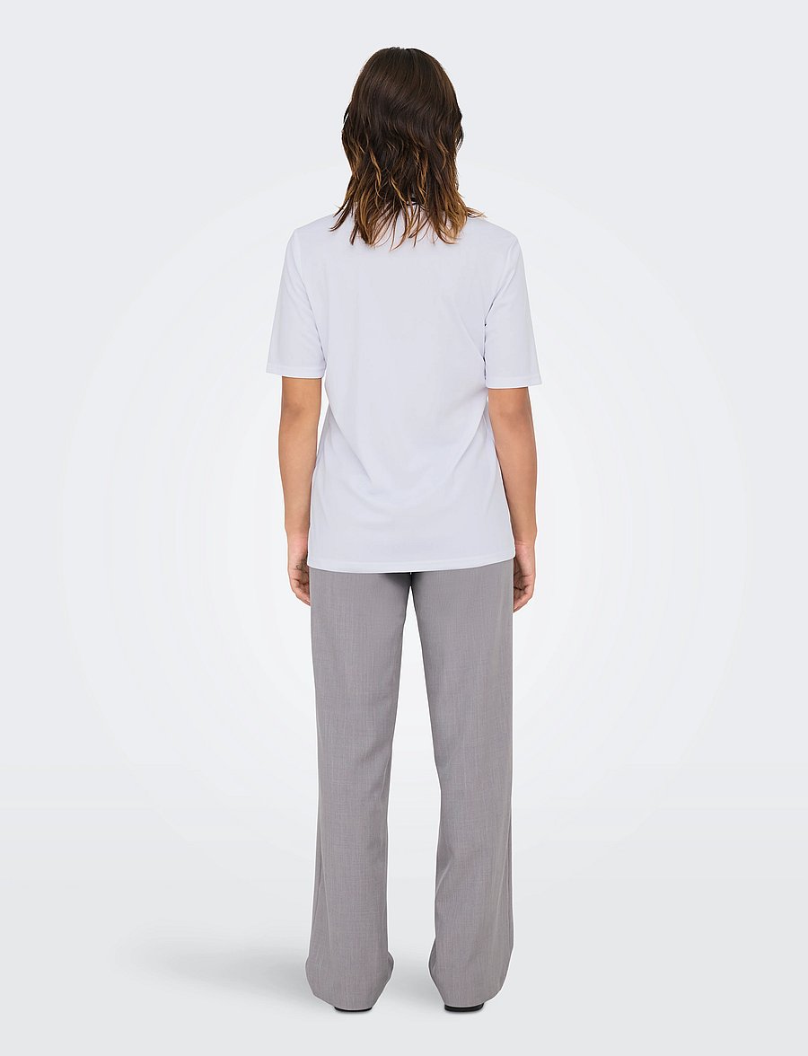 ONLY - ONLNADINE S/S TOP BOX JRS - t-shirts - bright white - 3