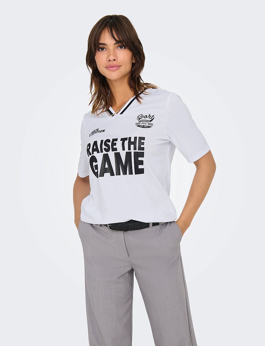 ONLY - ONLNADINE S/S TOP BOX JRS - t-shirts - bright white - 4