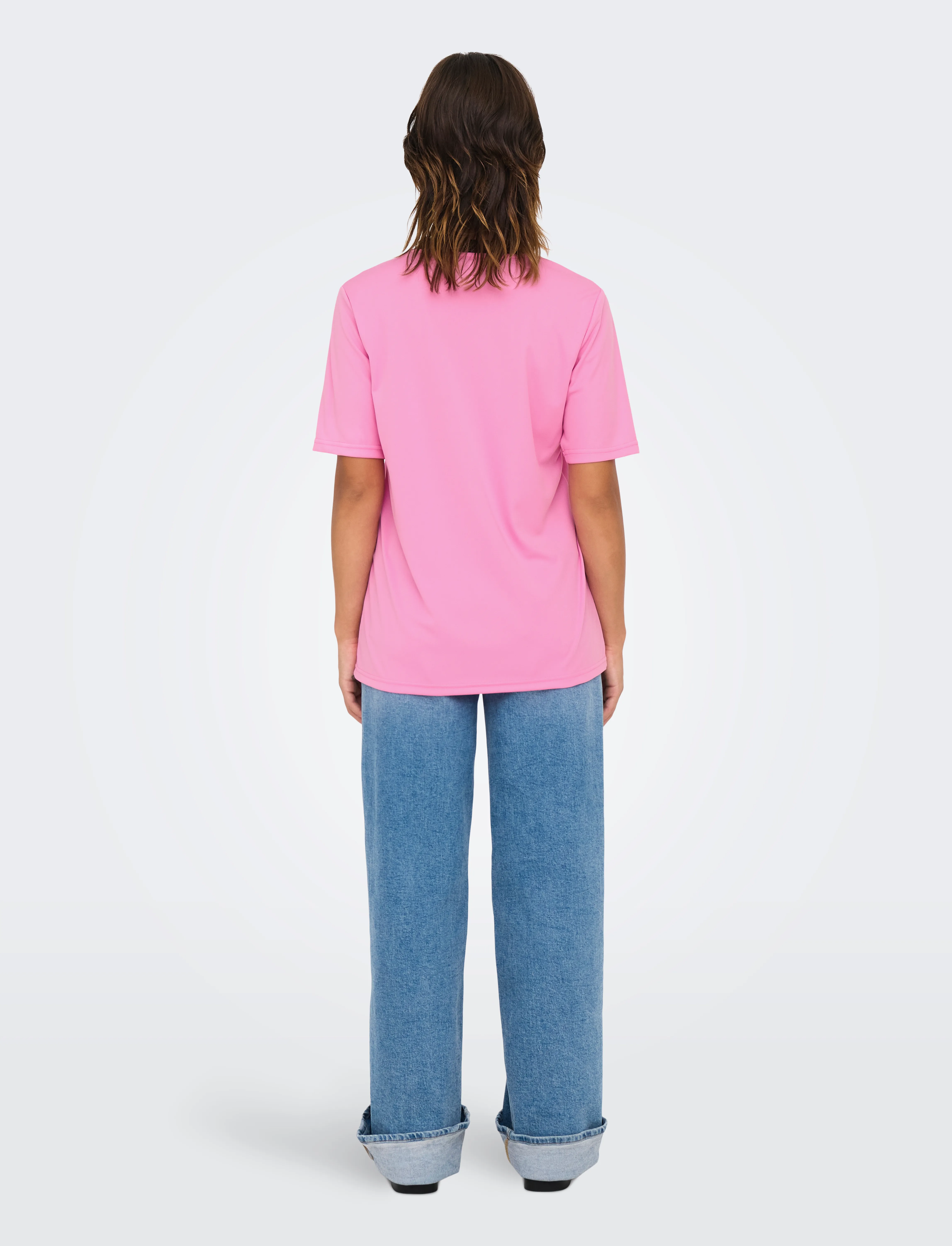 ONLY - ONLNADINE S/S TOP BOX JRS - t-shirts - fuchsia pink - 3