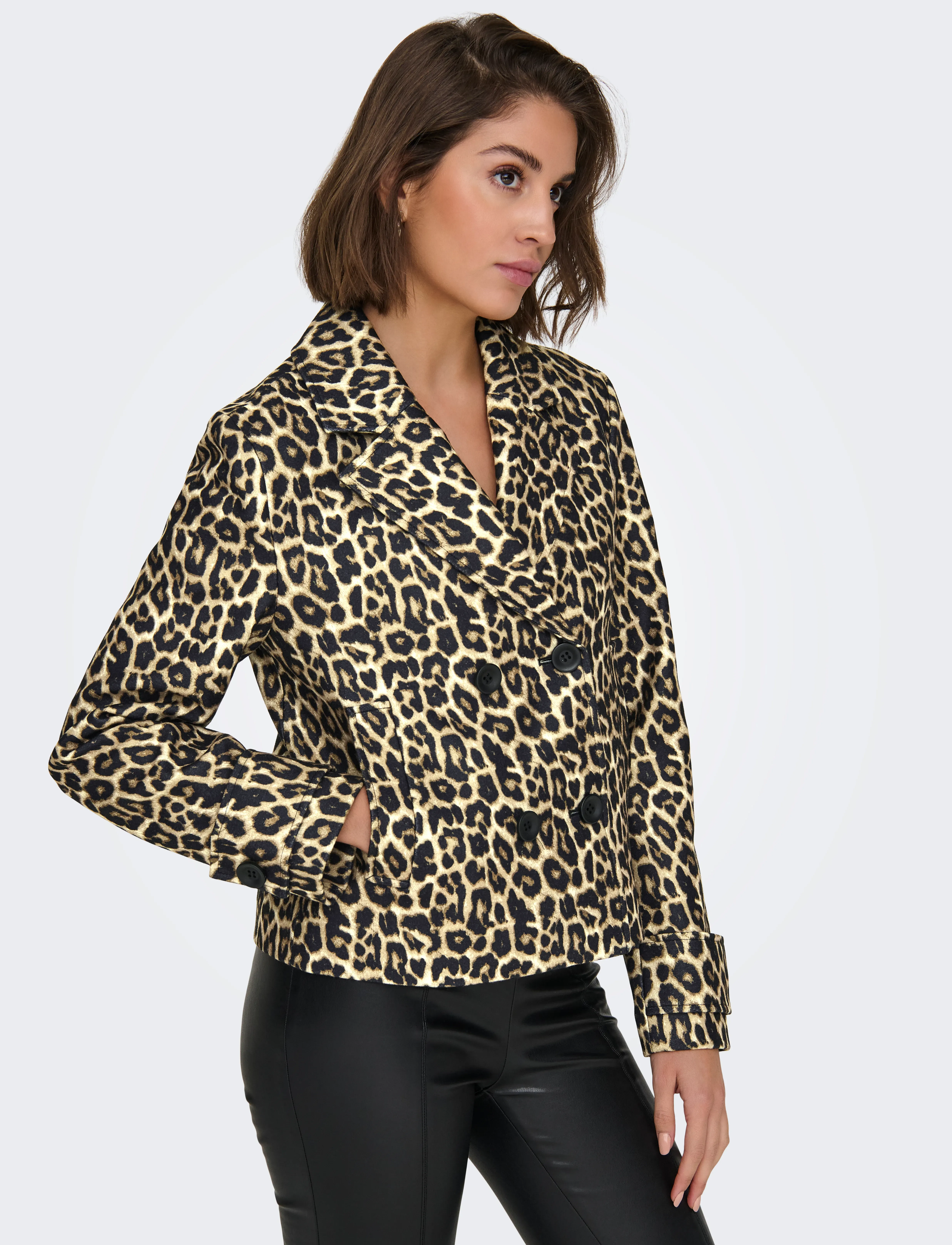 ONLY - ONLFREJA NANCY SHORT LEO JACKET OTW - kurtki przejściowe - humus - 4