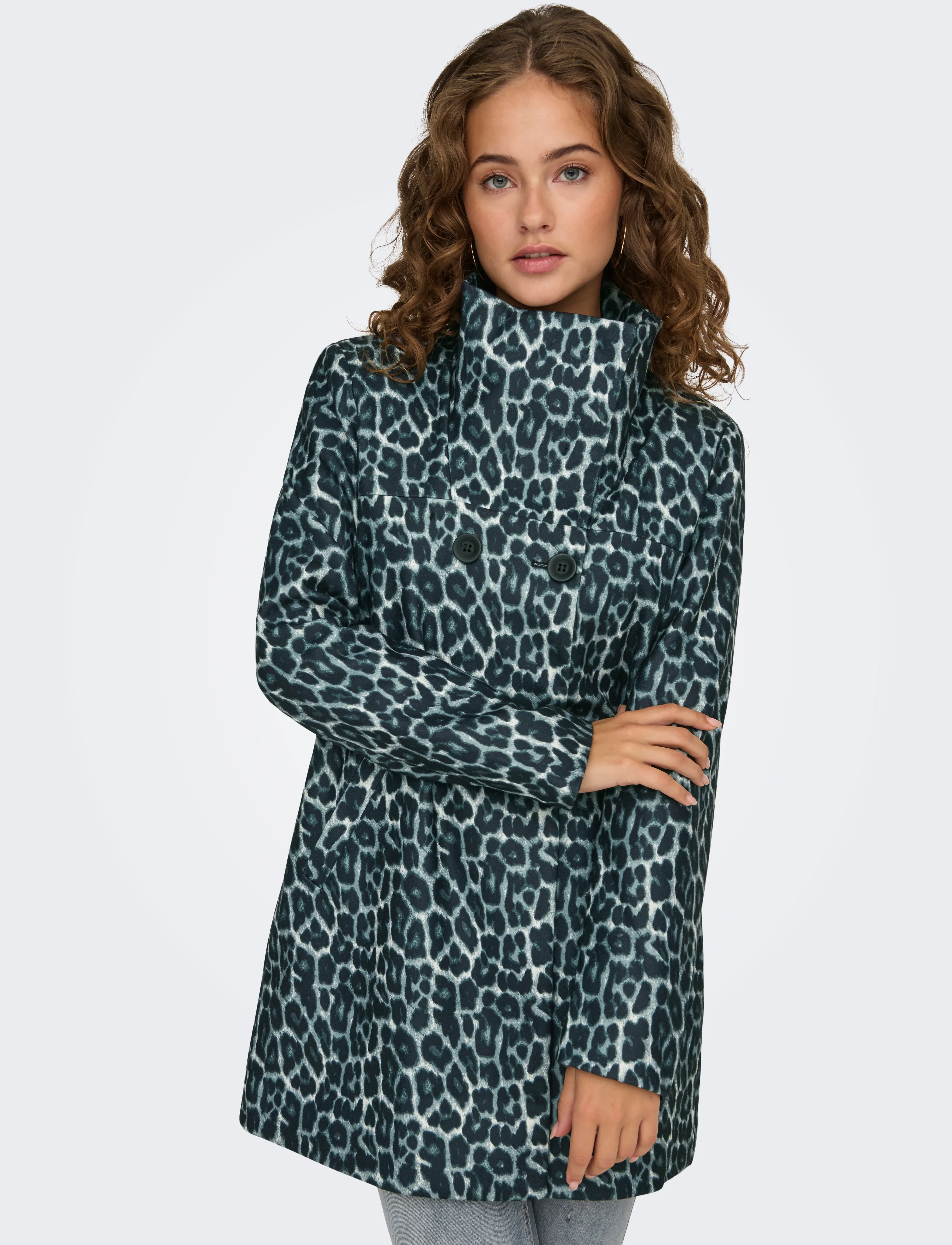 ONLY - ONLSOPHIA NANCY LEO COAT CS OTW - overtøj - ultimate grey - 4