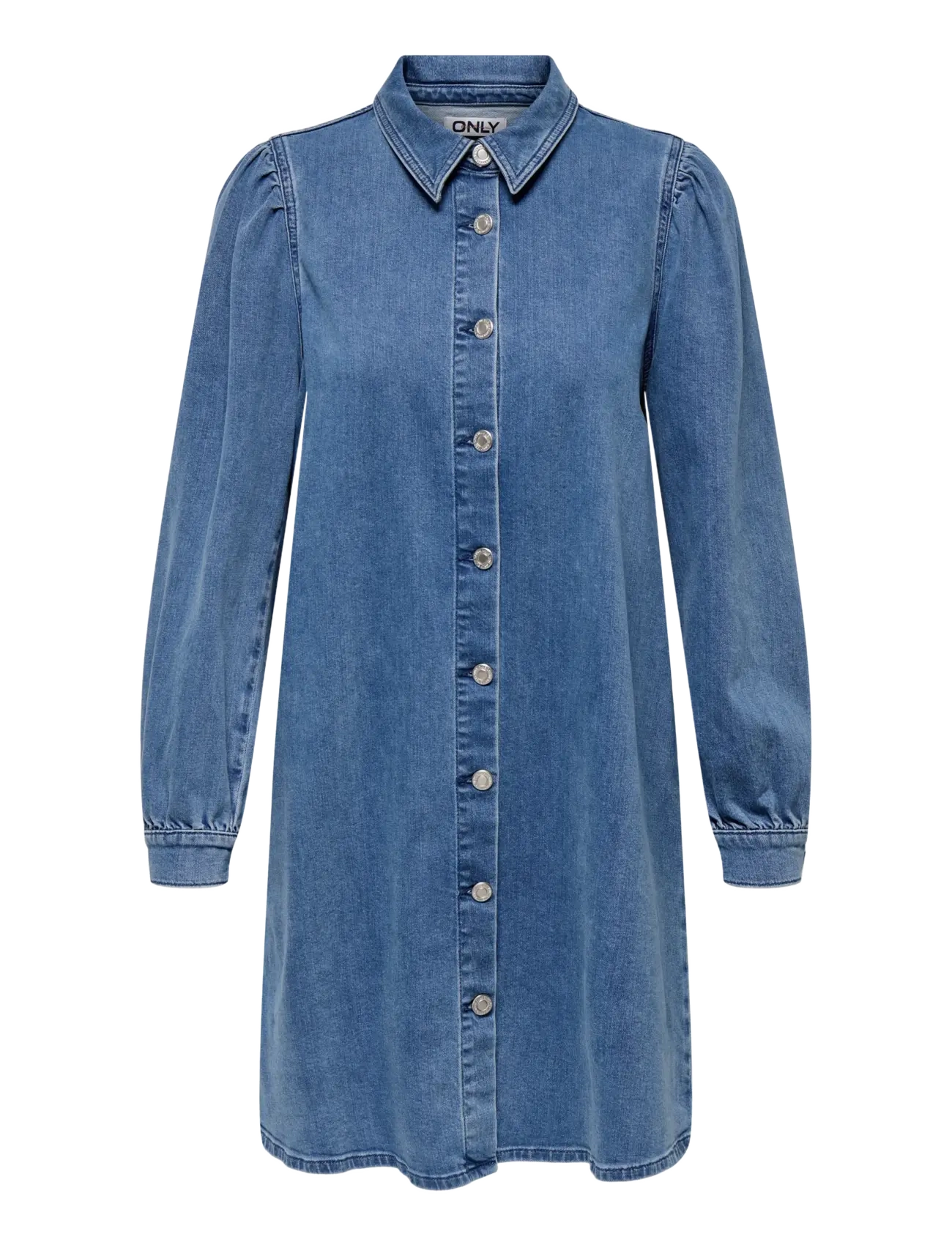 ONLY ONLALMA L/S DRESS DNM CRO - Denimtøj - MEDIUM BLUE DENIM / blue