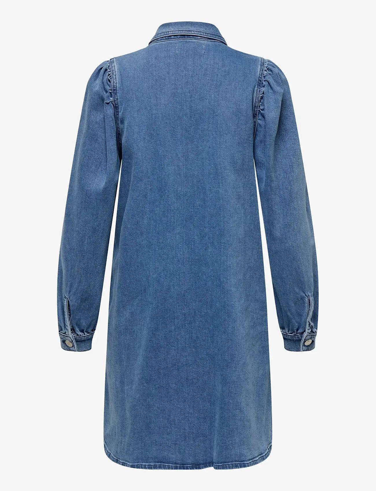 ONLY - ONLALMA L/S DRESS DNM CRO - robes chemises - medium blue denim - 2