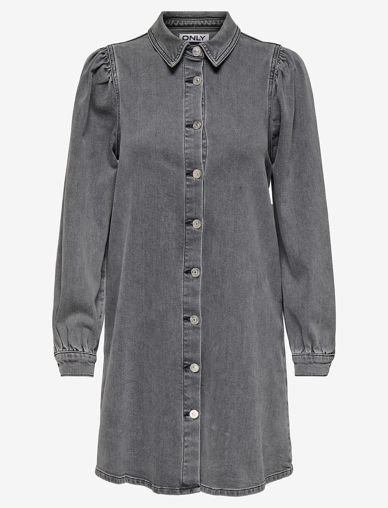 ONLY - ONLALMA L/S DRESS DNM CRO - denimkjoler - medium grey denim - 1
