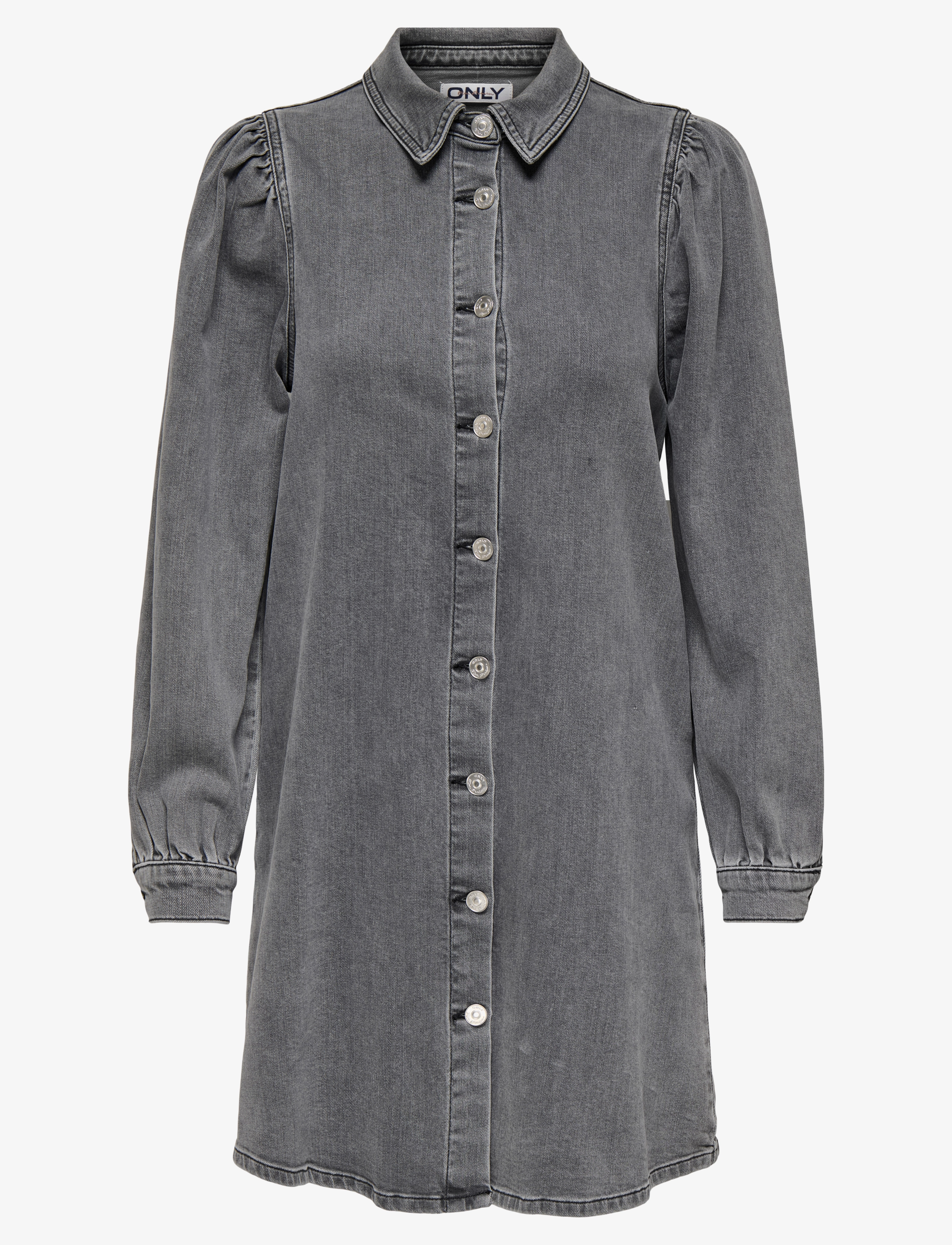 ONLY ONLALMA L/S DRESS DNM CRO - Cowboykjoler - MEDIUM GREY DENIM / grey