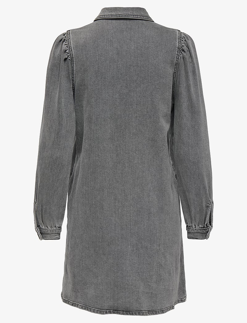ONLY - ONLALMA L/S DRESS DNM CRO - denimkjoler - medium grey denim - 2
