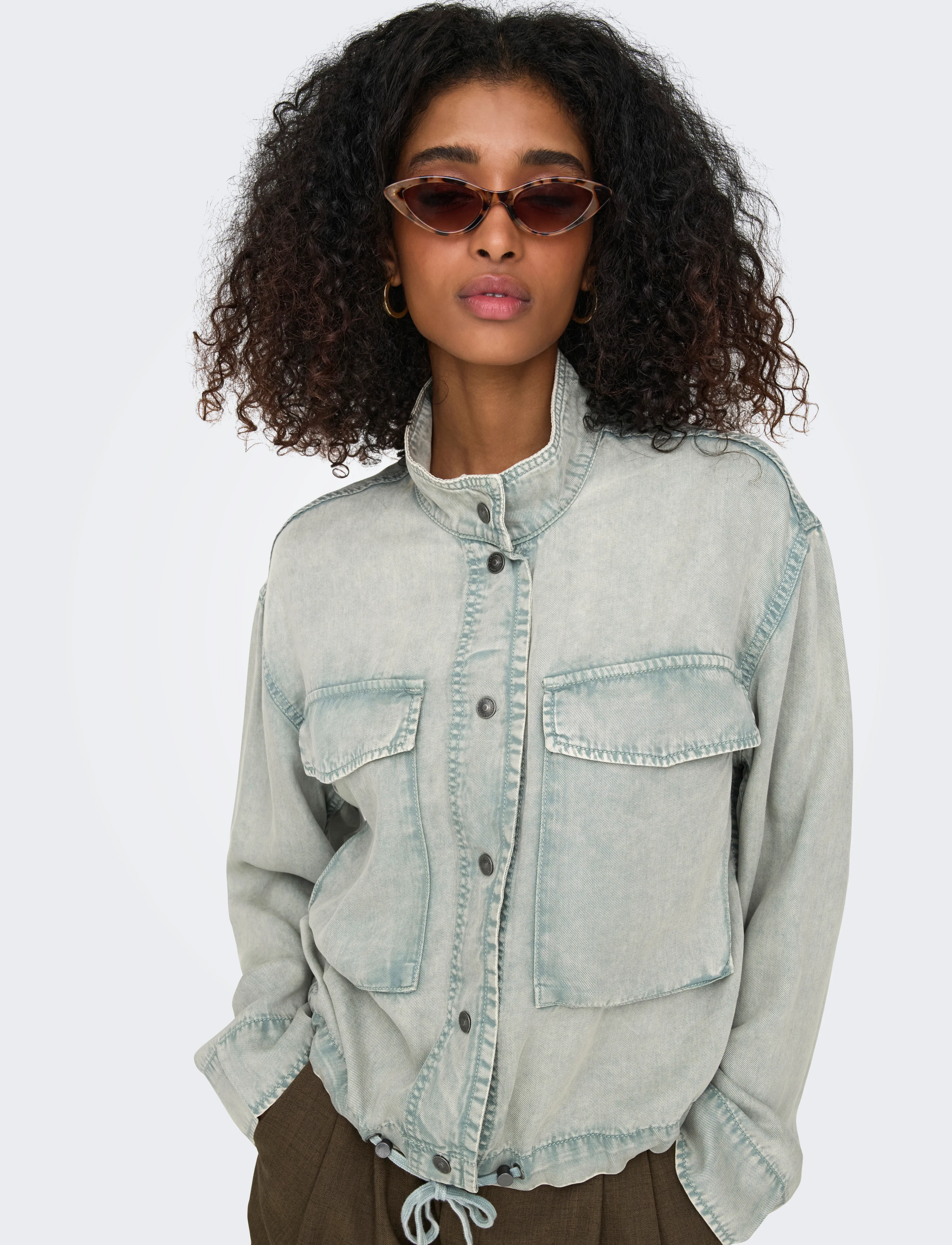 ONLY - ONLKENYA LIFE ACID SHORT JACKET CC OTW - utility-jacken - slate - 4