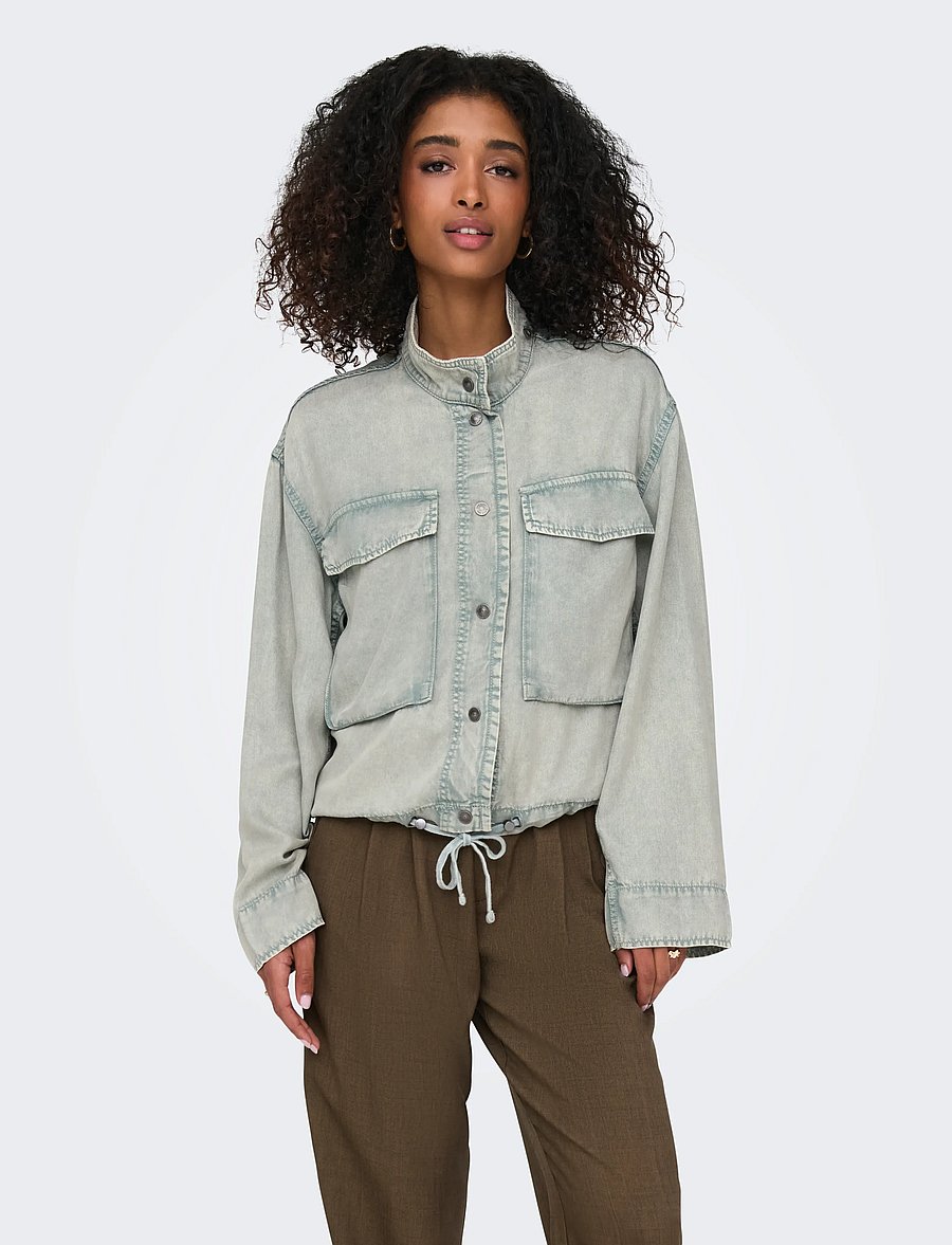 ONLY - ONLKENYA LIFE ACID SHORT JACKET CC OTW - utility-jacken - slate - 5