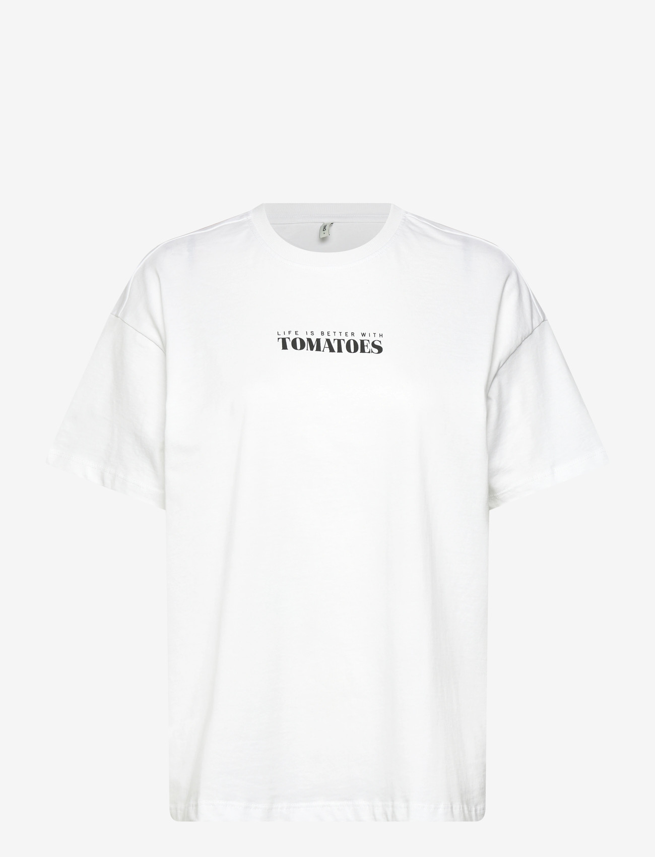 ONLY - ONLVIVVI S/S LOVELY TOP JRS - t-shirts - bright white - 0