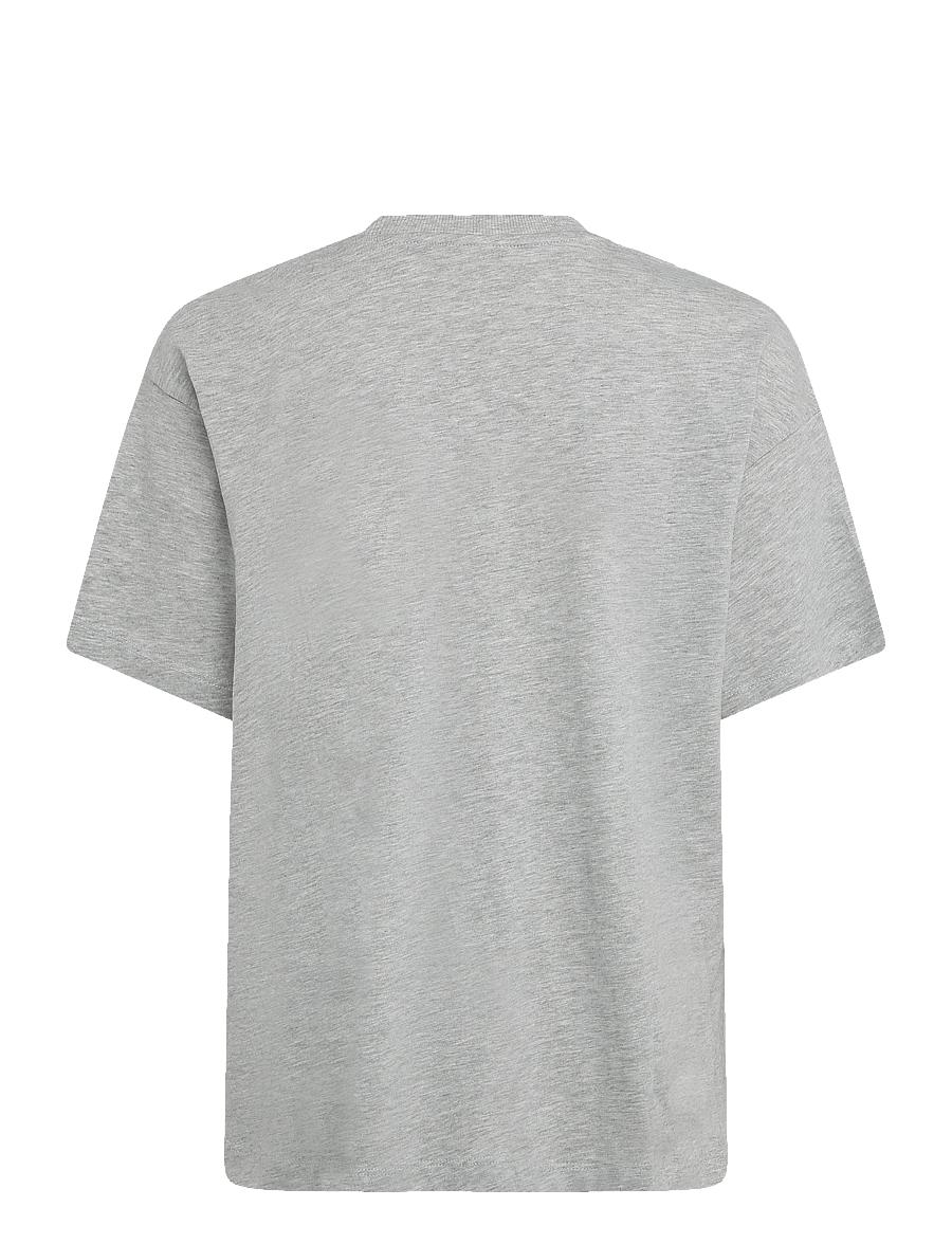 ONLY - ONLVIVVI S/S LOVELY TOP JRS - t-shirts - light grey melange - 1
