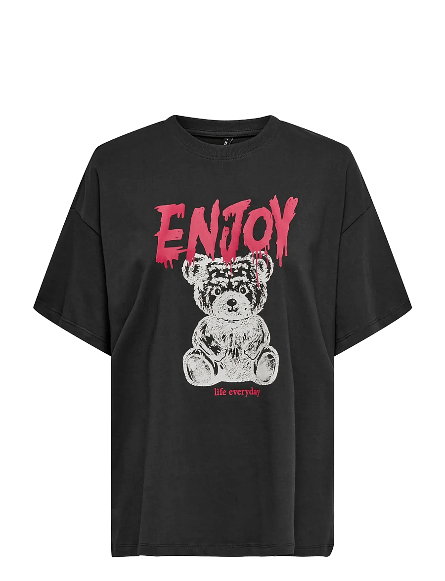 ONLY - ONLVIVVI S/S LOVELY TOP JRS - t-shirts - phantom - 0